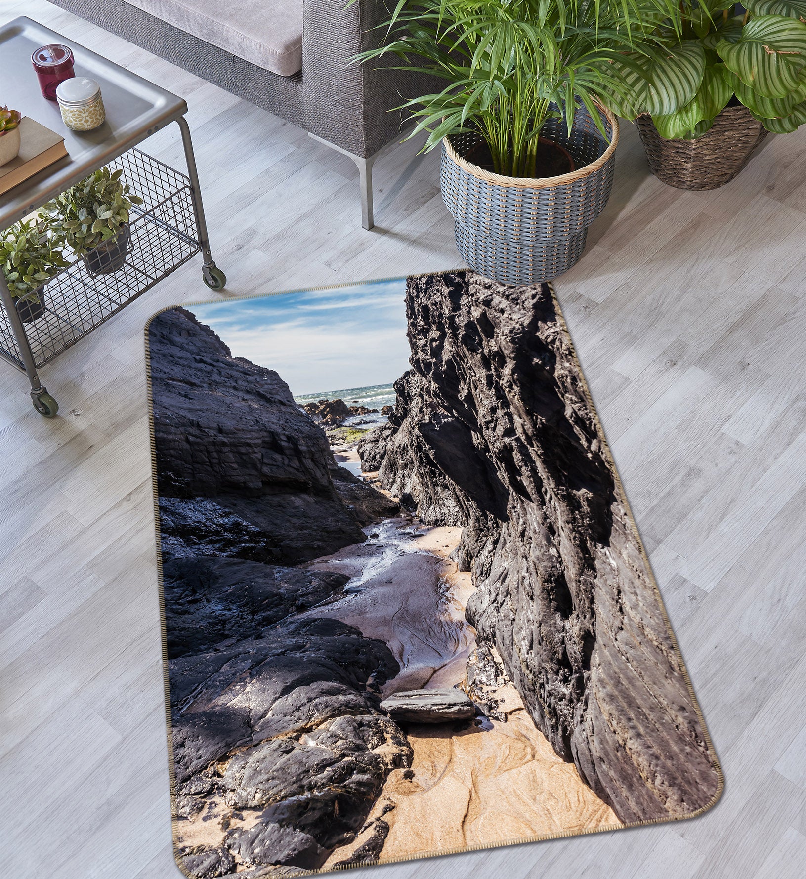 3D Sea Stone 26064 Non Slip Rug Mat