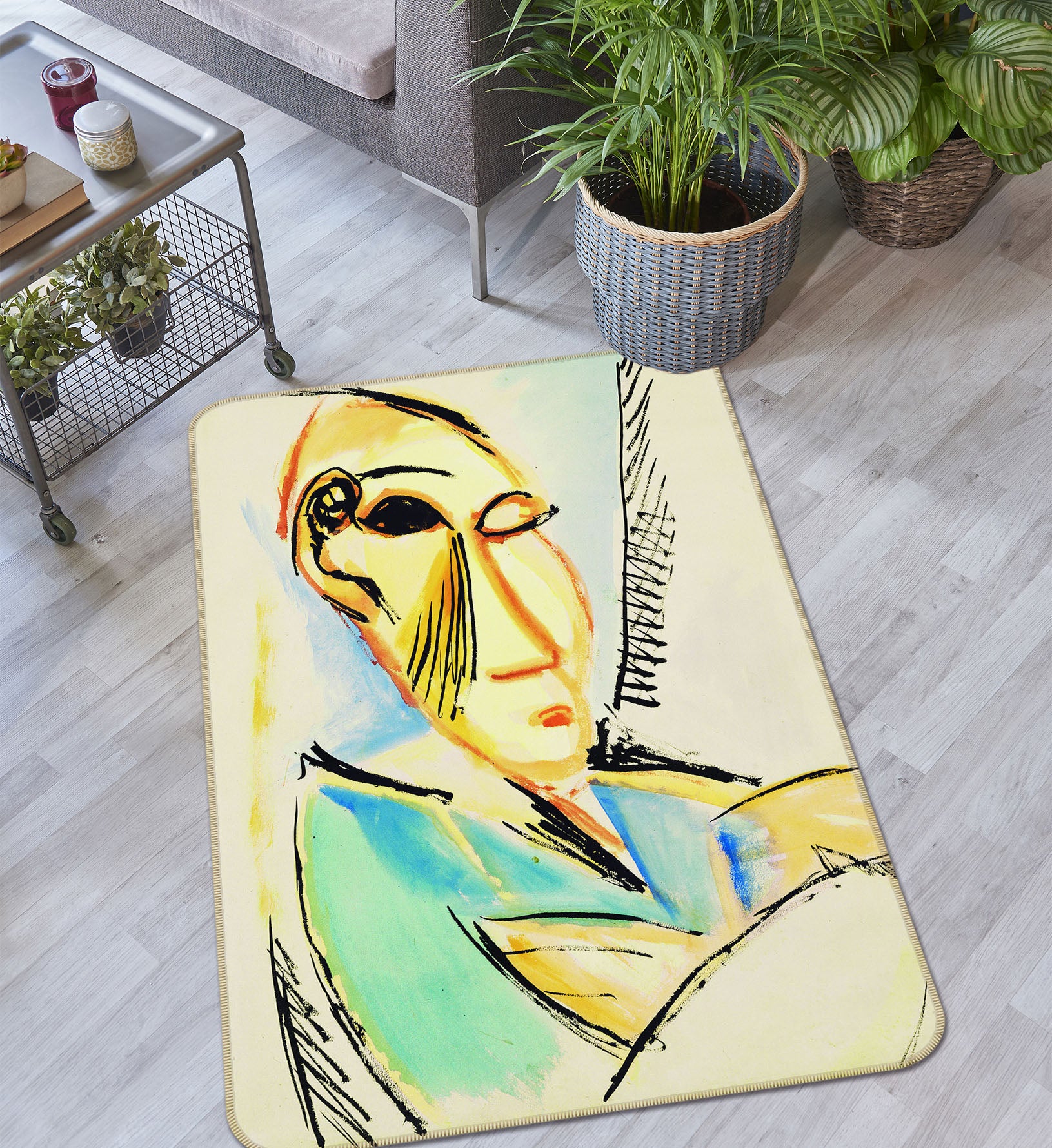 3D Abstract People 33210 Non Slip Rug Mat