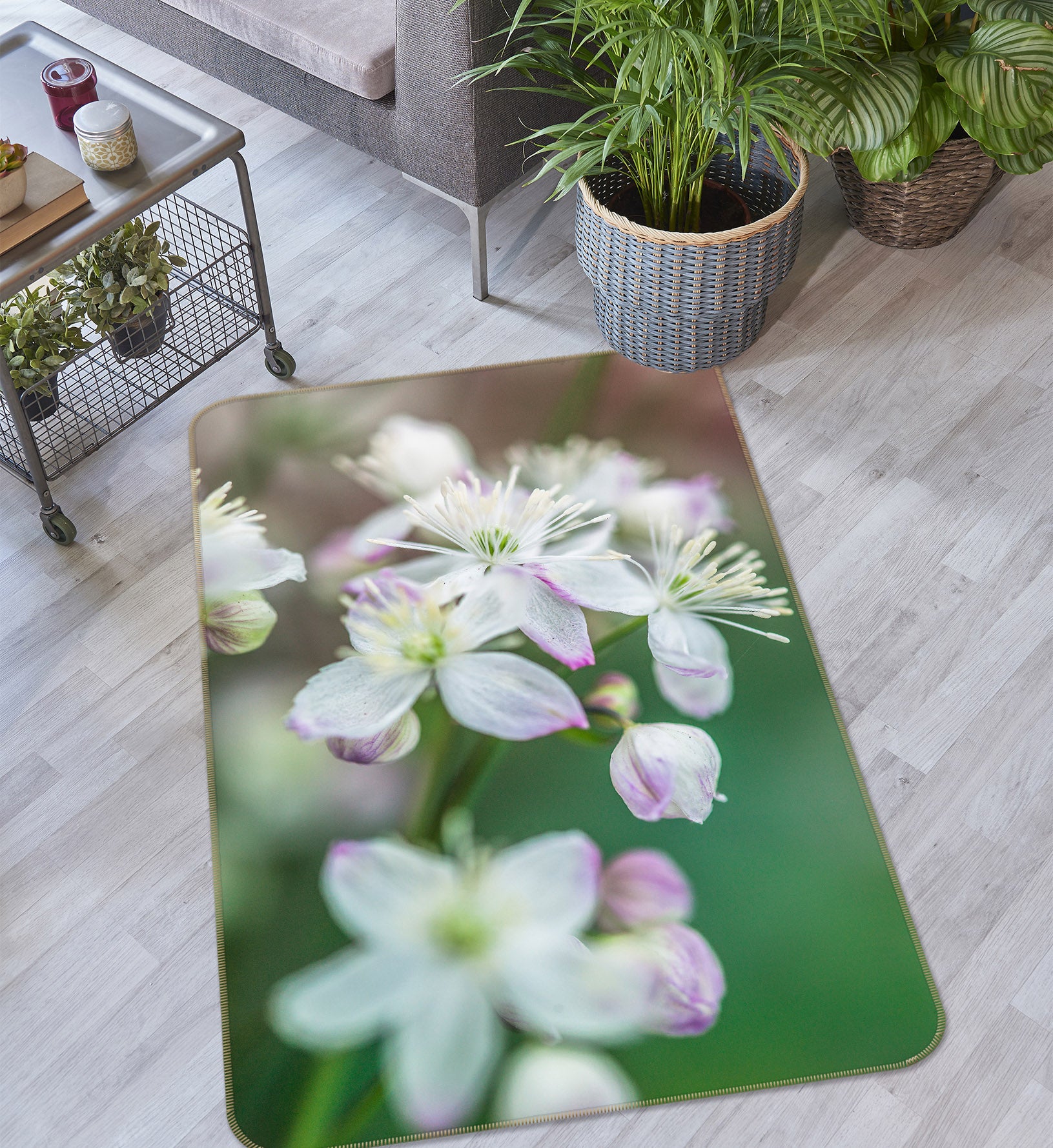3D Flowers 83284 Assaf Frank Rug Non Slip Rug Mat