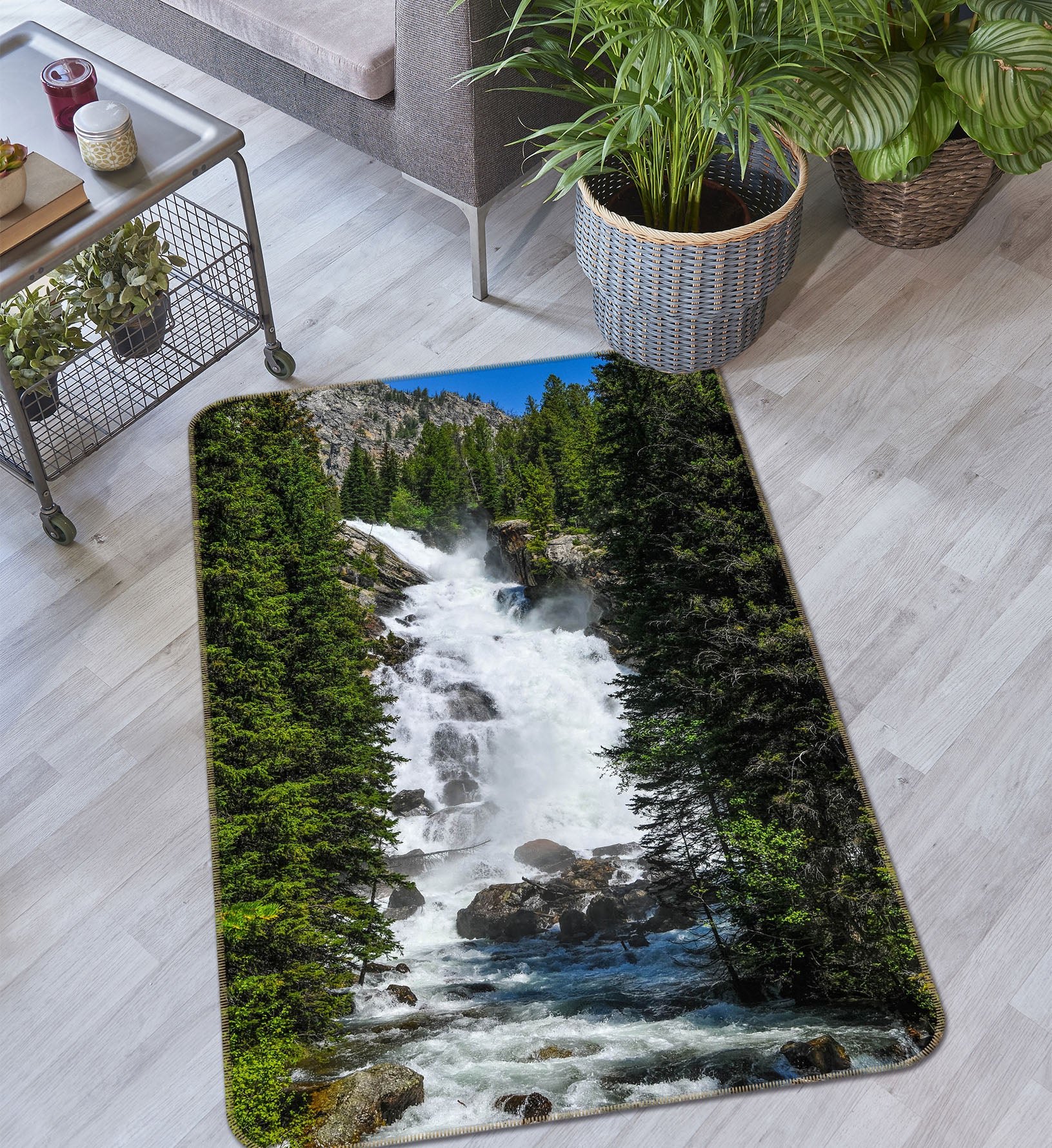 3D Tree Waterfall 26180 Non Slip Rug Mat