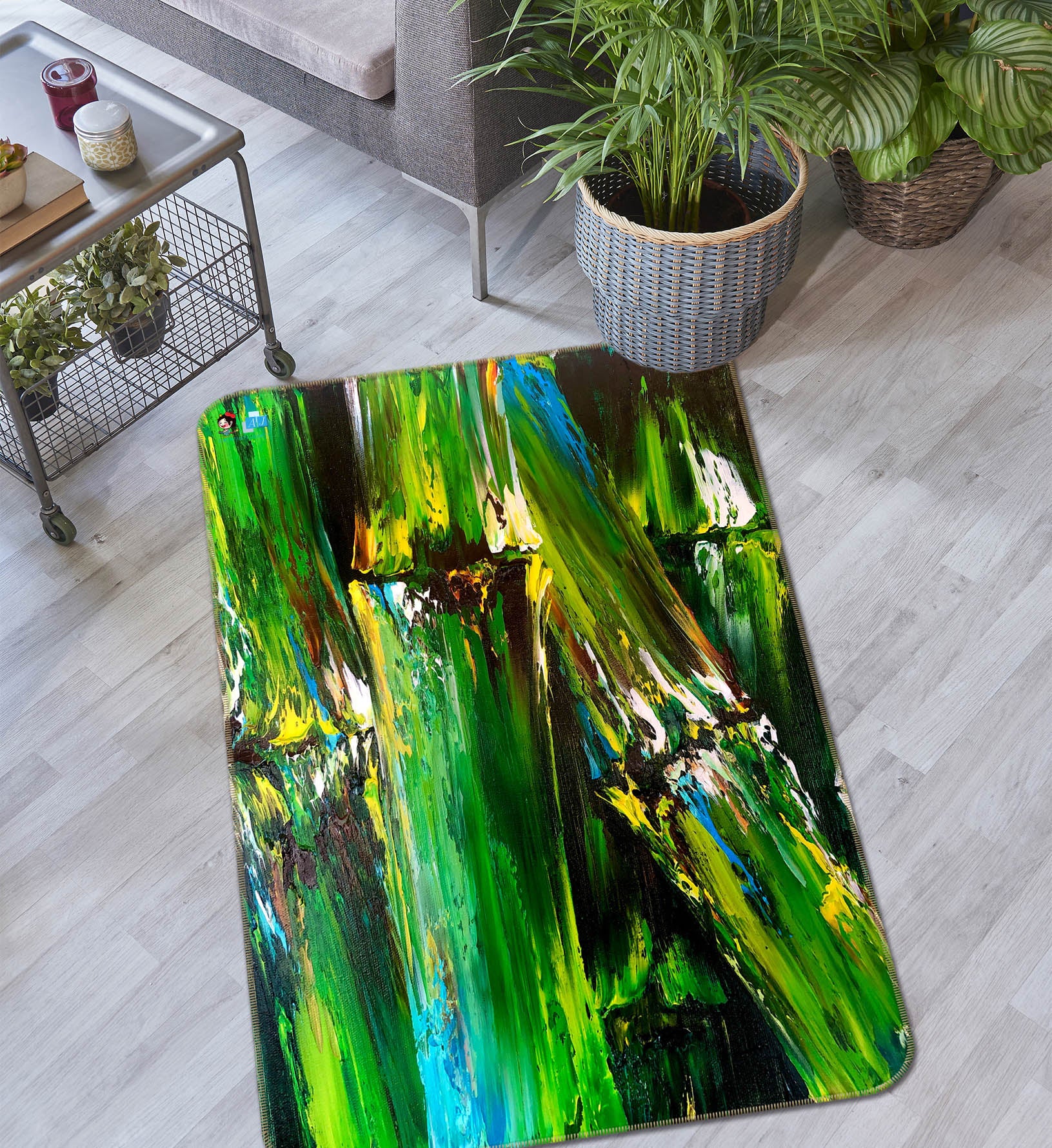 3D Painted Bamboo 1261 Skromova Marina Rug Non Slip Rug Mat