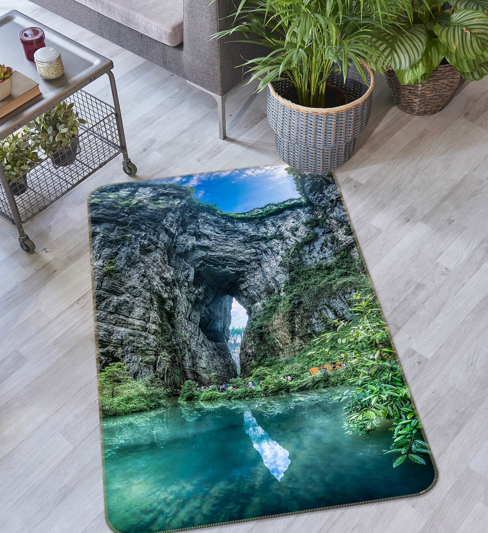 3D Lake Stone 27046 Non Slip Rug Mat