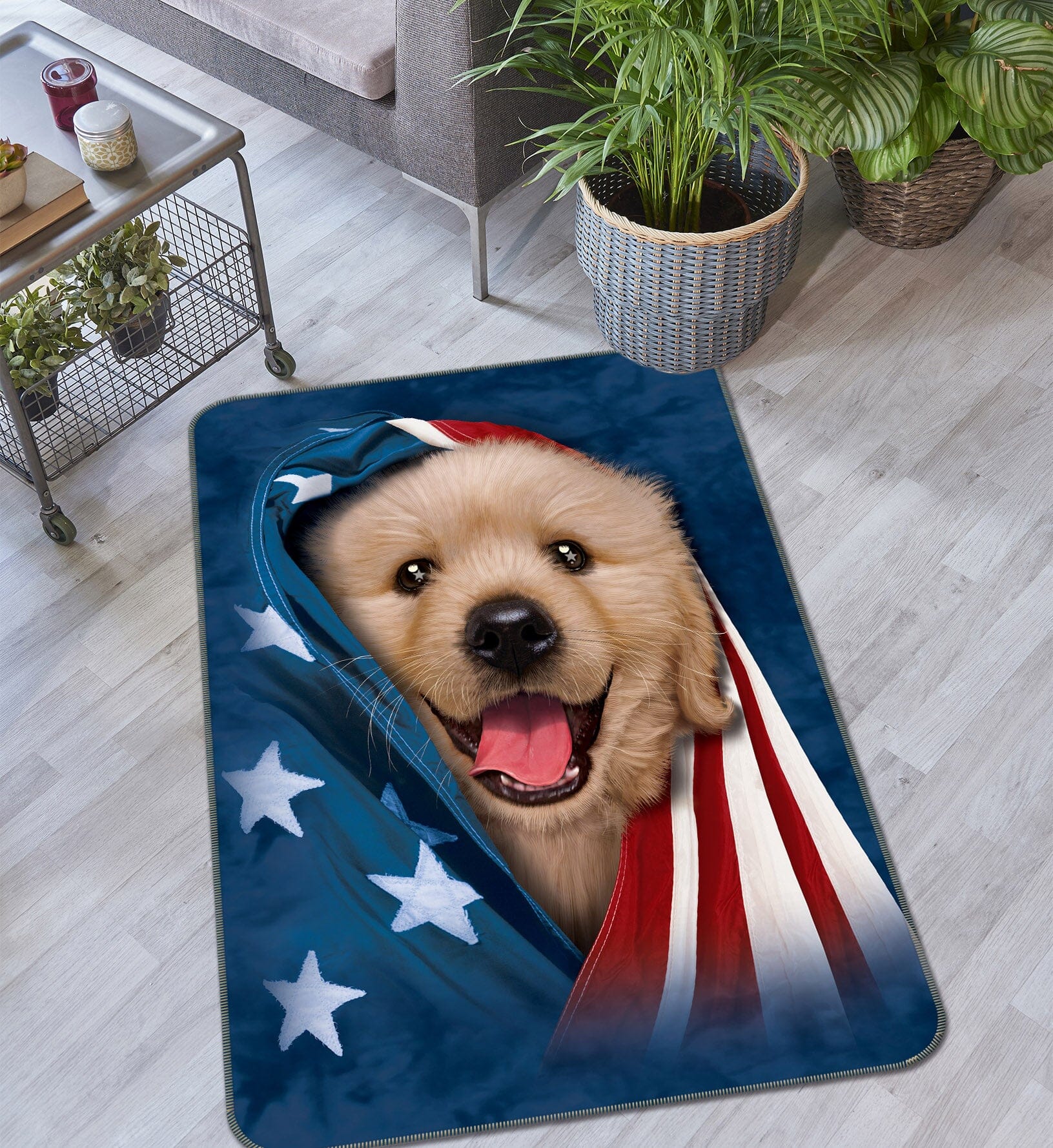 3D Star Dog 1001 Vincent Hie Rug Non Slip Rug Mat Mat AJ Creativity Home 