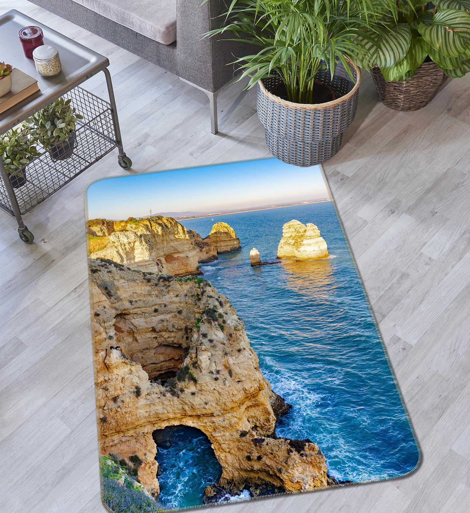 3D Sea Stone 26058 Non Slip Rug Mat