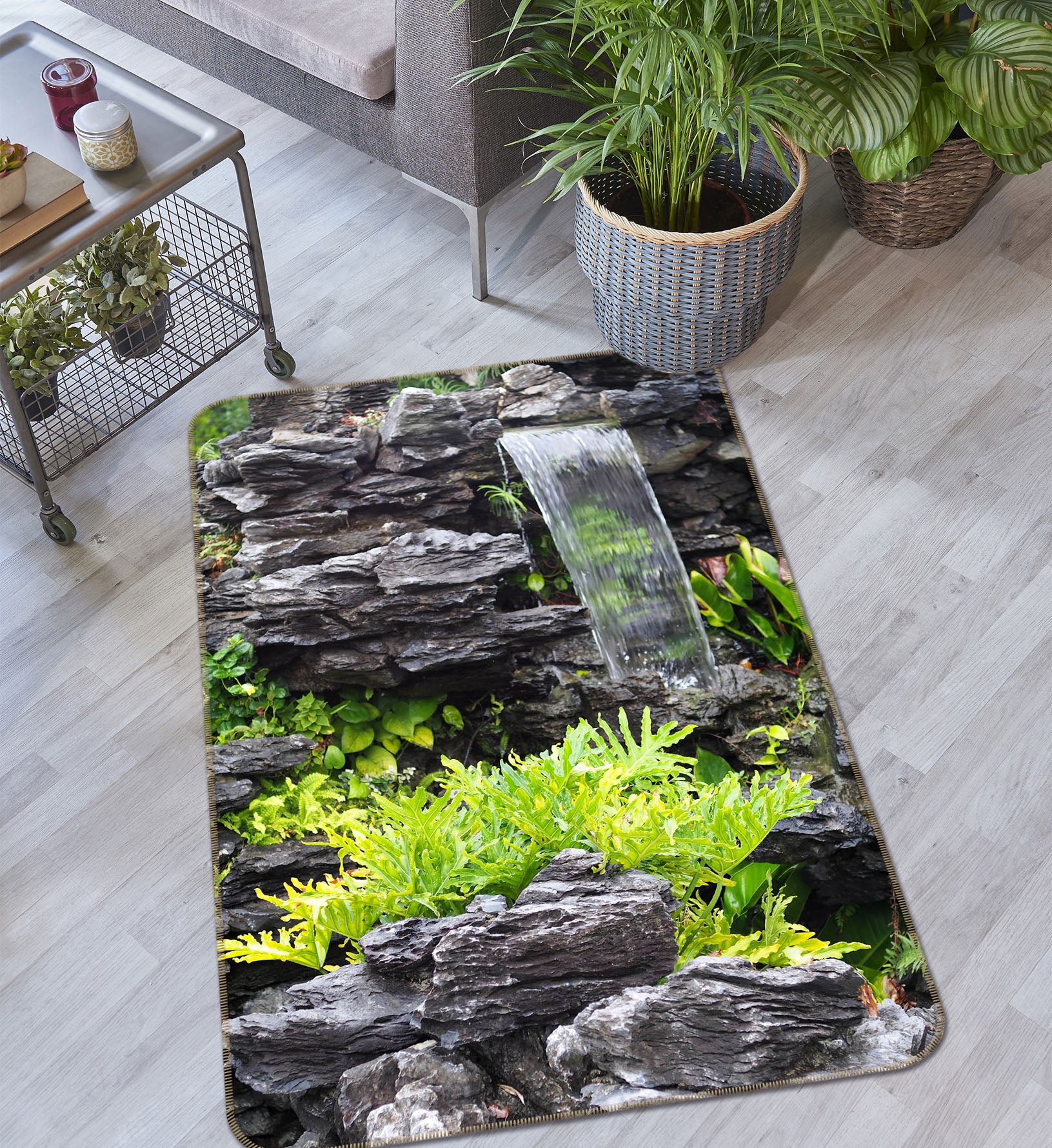 3D Pile Of Stones 26168 Non Slip Rug Mat