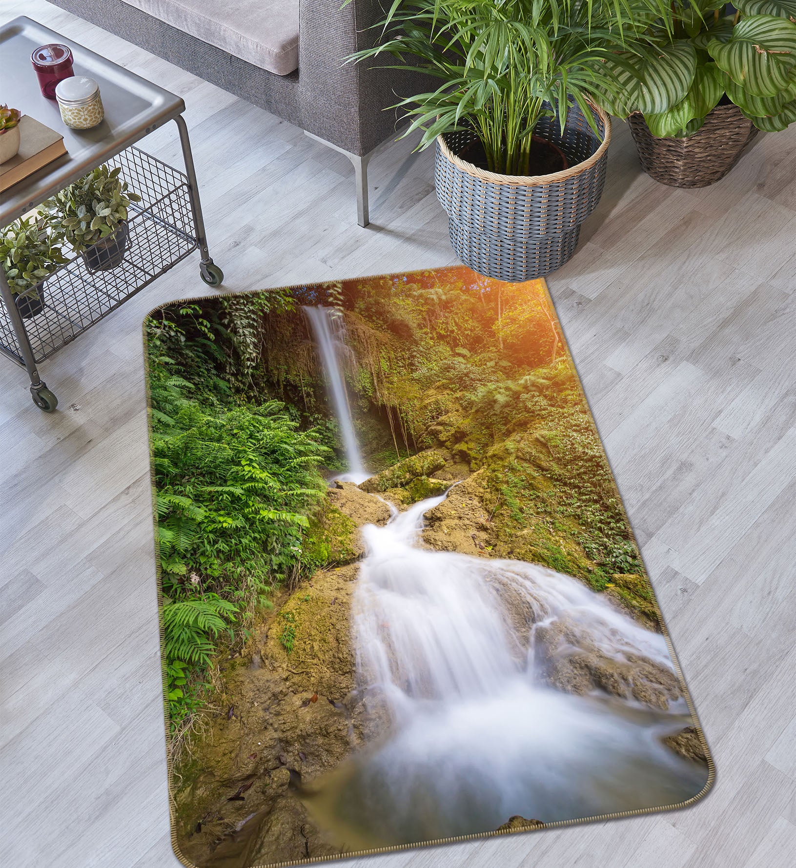 3D Mountain Torrent 26145 Non Slip Rug Mat