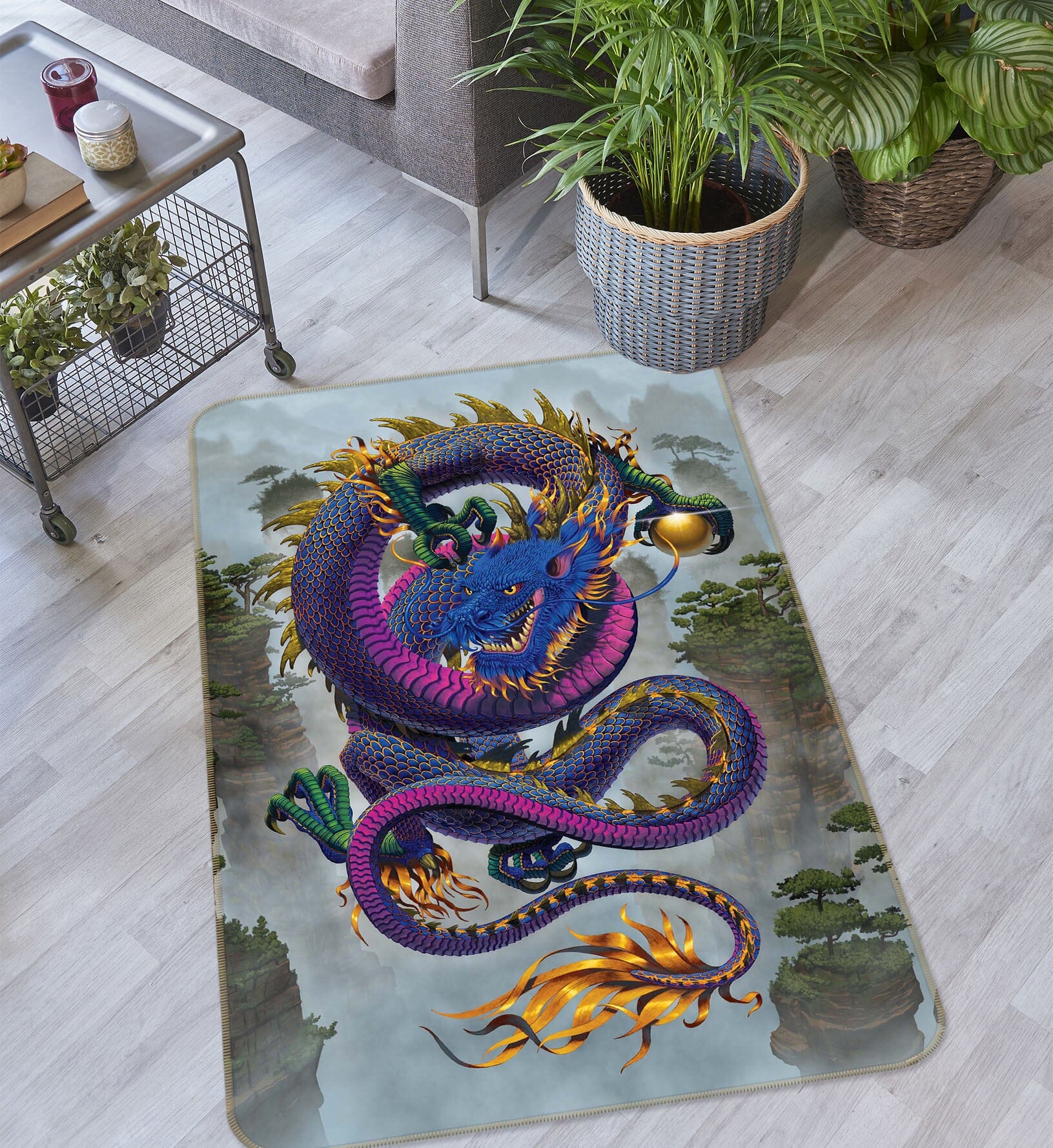 3D Good Fortune Dragon Def 1039 Vincent Hie Rug Non Slip Rug Mat Mat AJ Creativity Home 