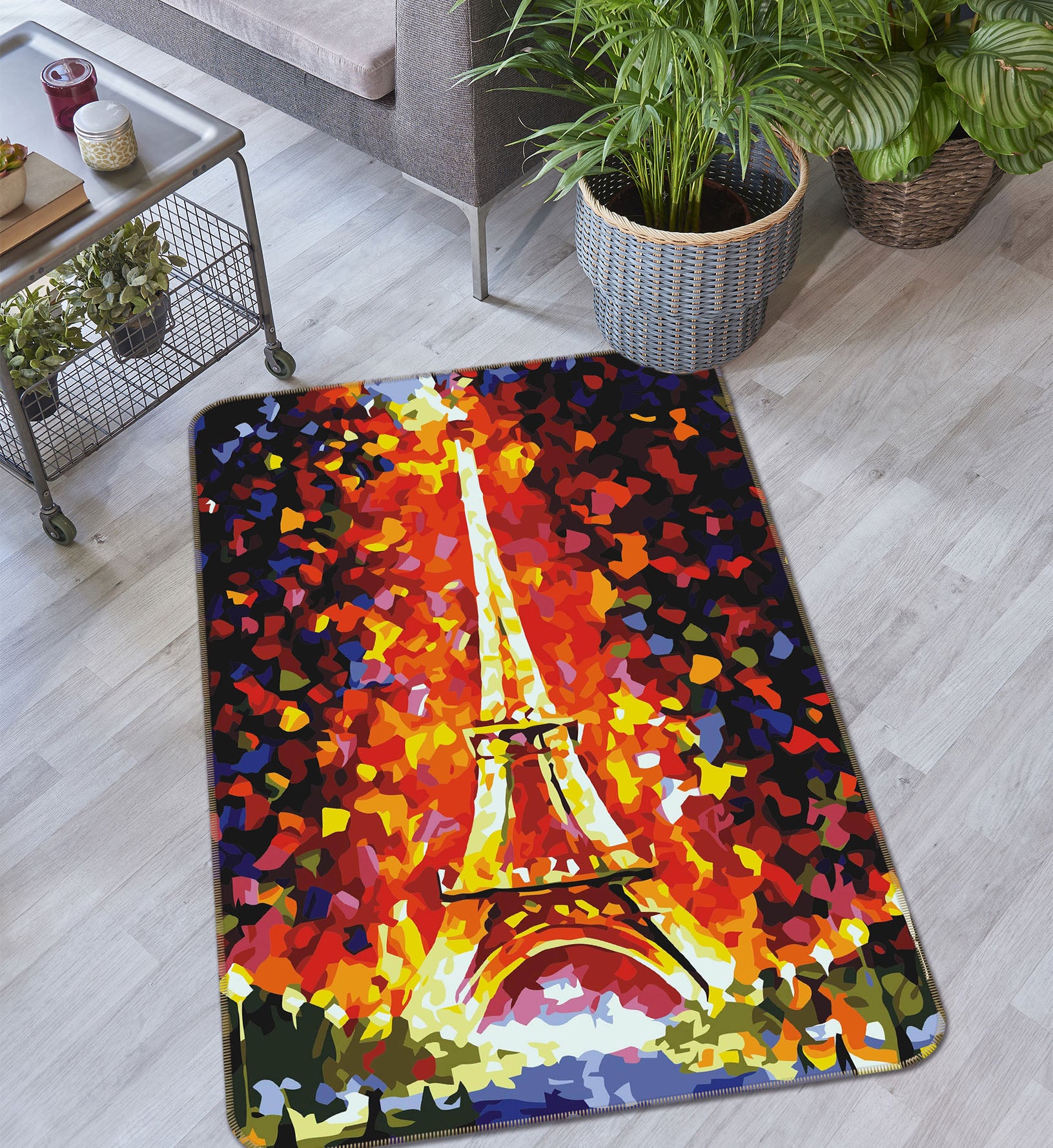 3D Eiffel Tower 33221 Non Slip Rug Mat