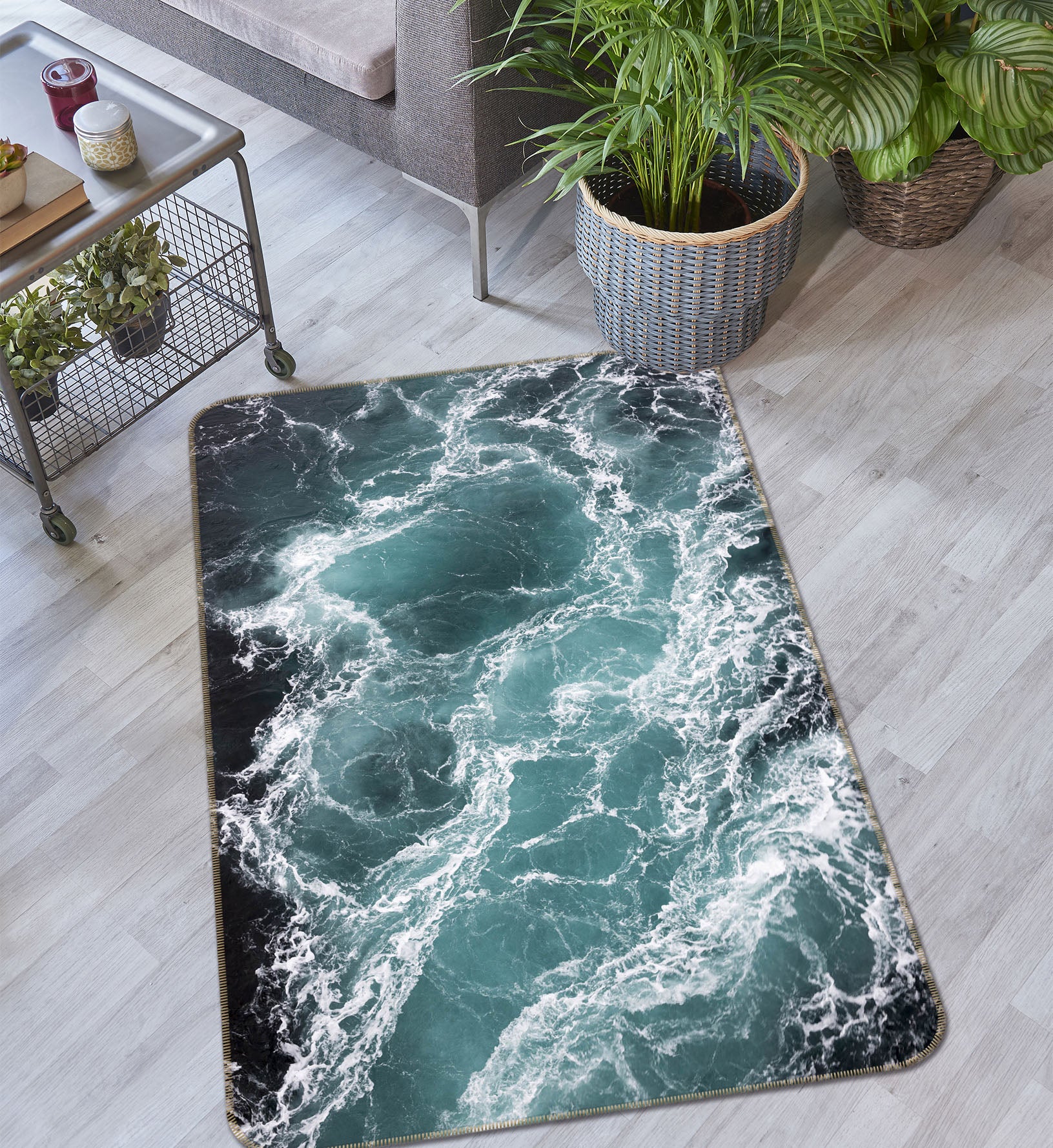 3D Waves 26129 Non Slip Rug Mat