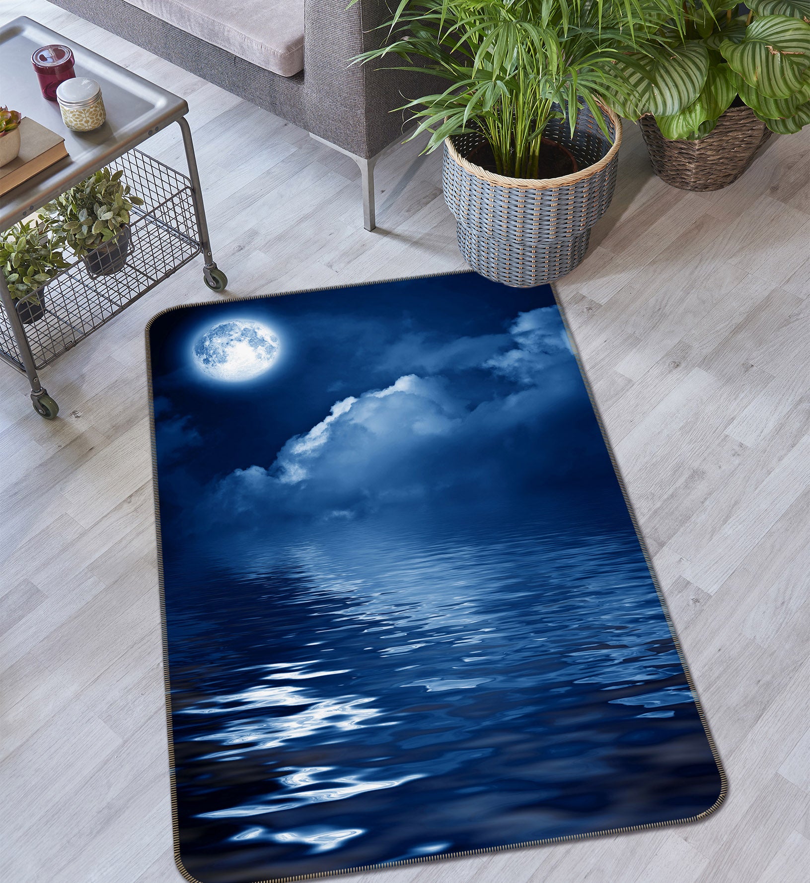 3D Water Surface Moon 32109 Non Slip Rug Mat