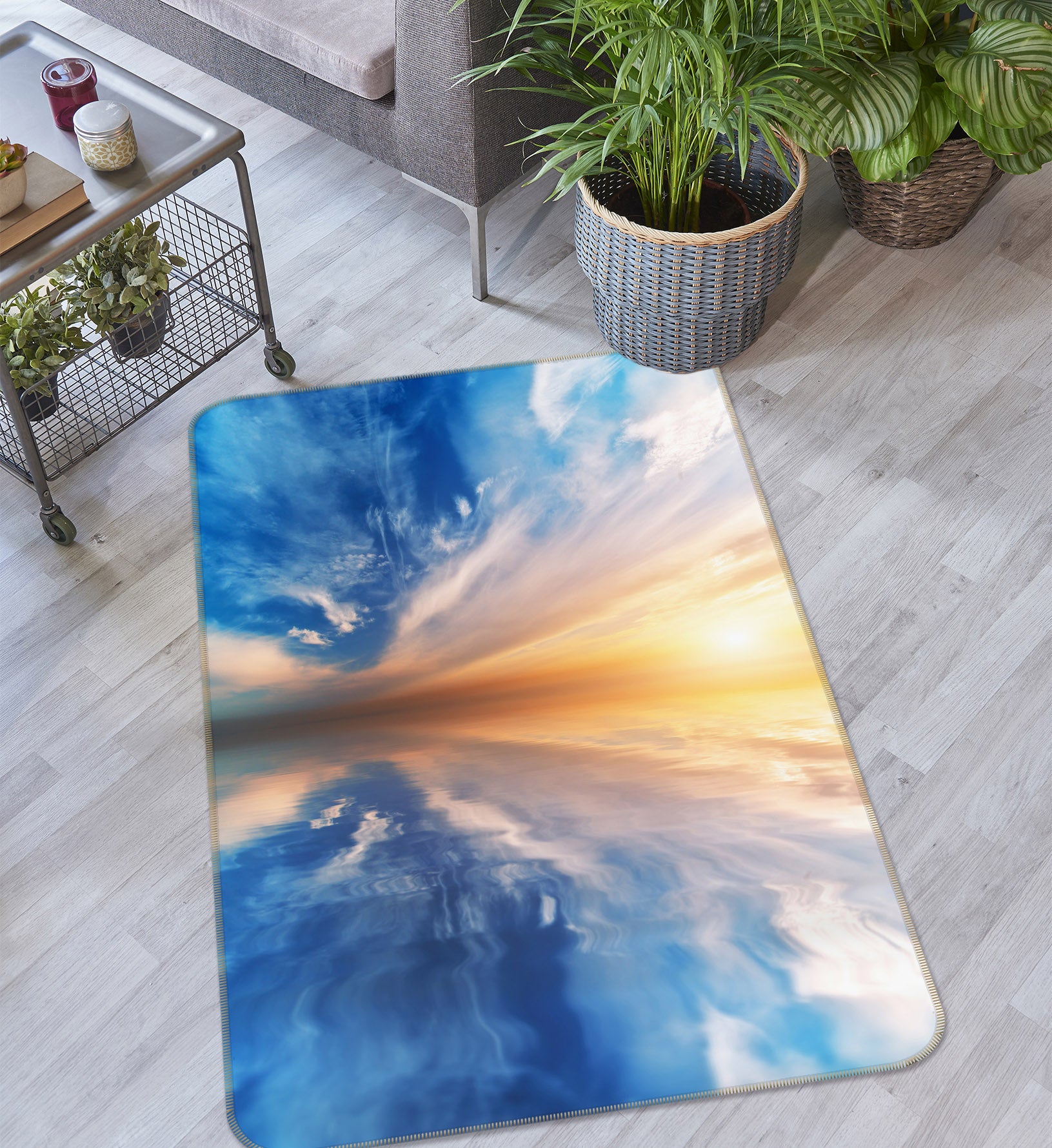 3D Sky Reflection 32113 Non Slip Rug Mat