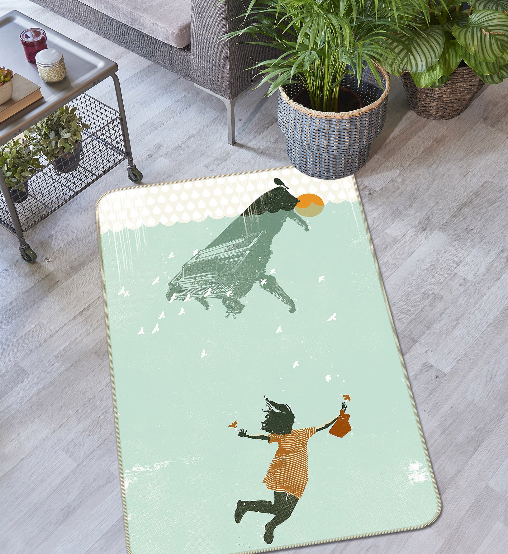 3D Girl Seal 84109 Showdeer Rug Non Slip Rug Mat