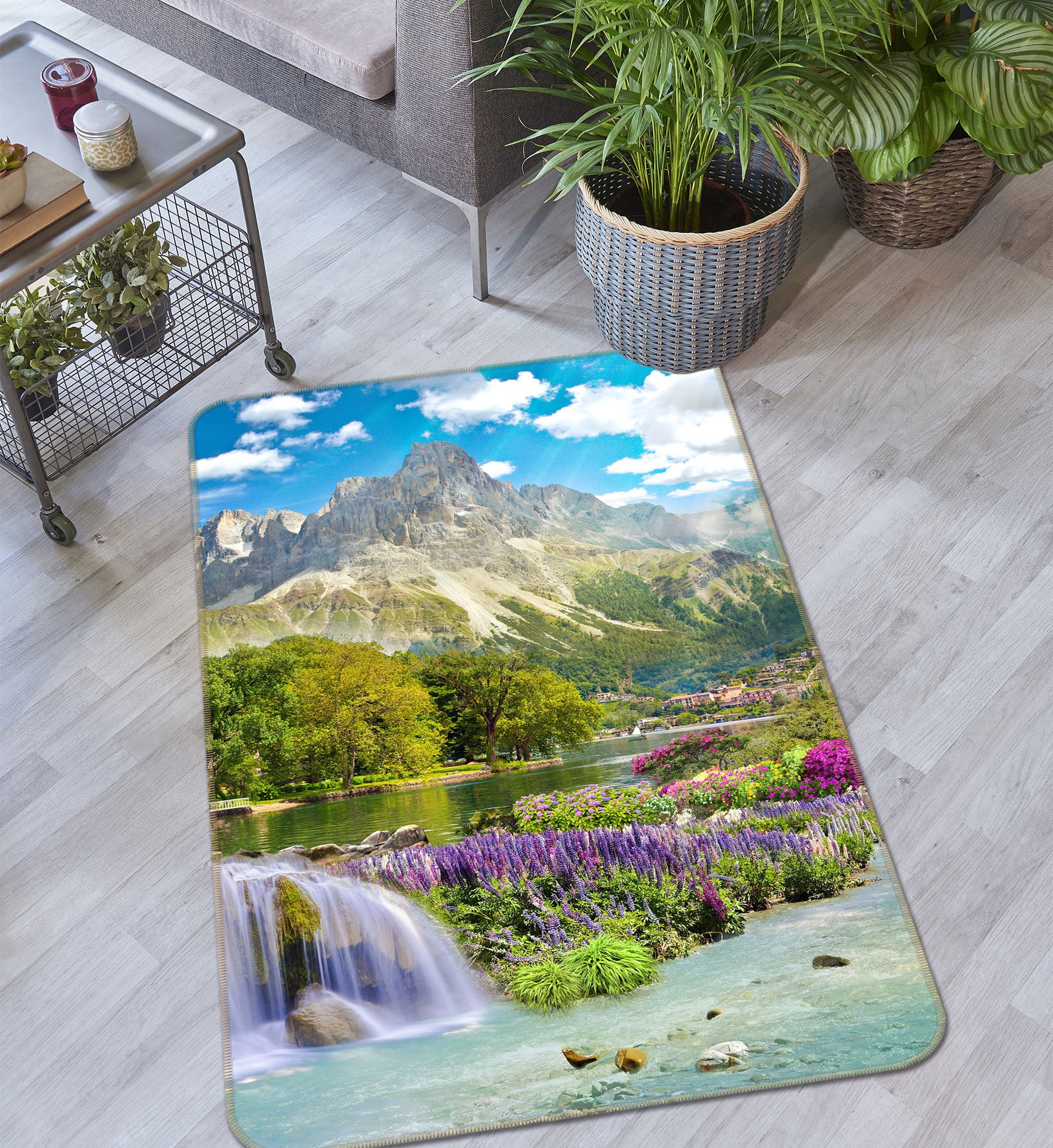 3D Mountains 26166 Non Slip Rug Mat