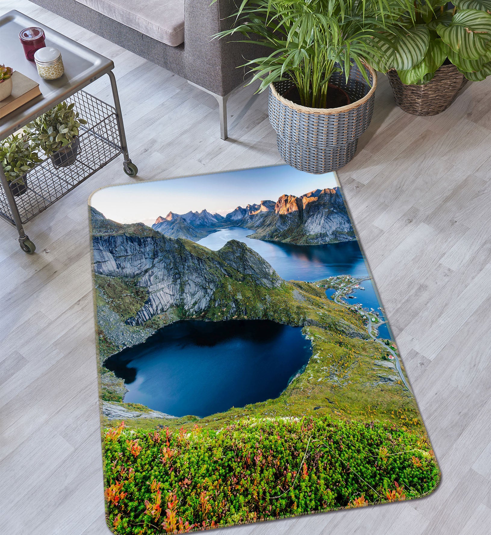 3D Mountain Rock 34187 Non Slip Rug Mat