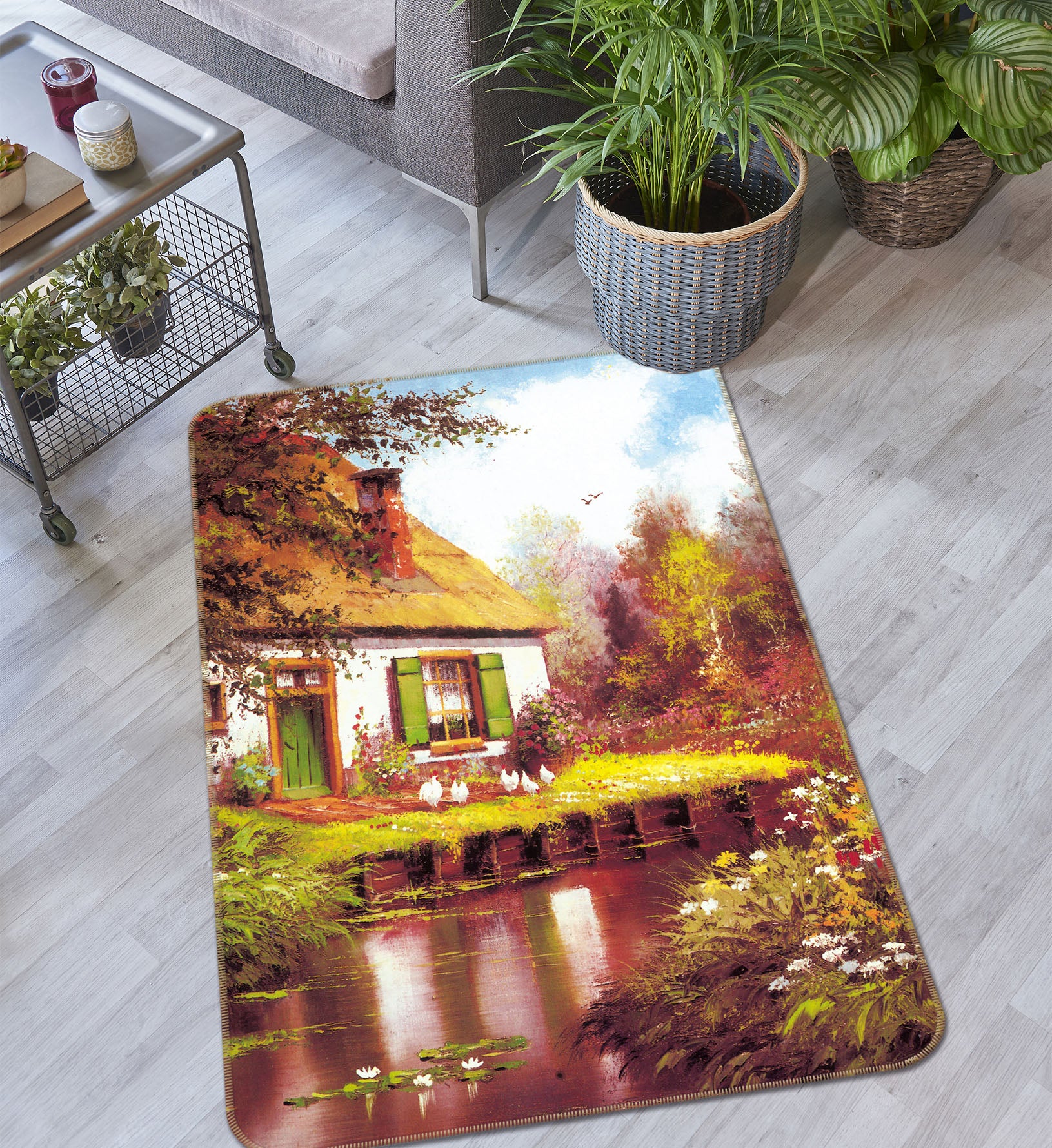 3D Houses 33193 Non Slip Rug Mat