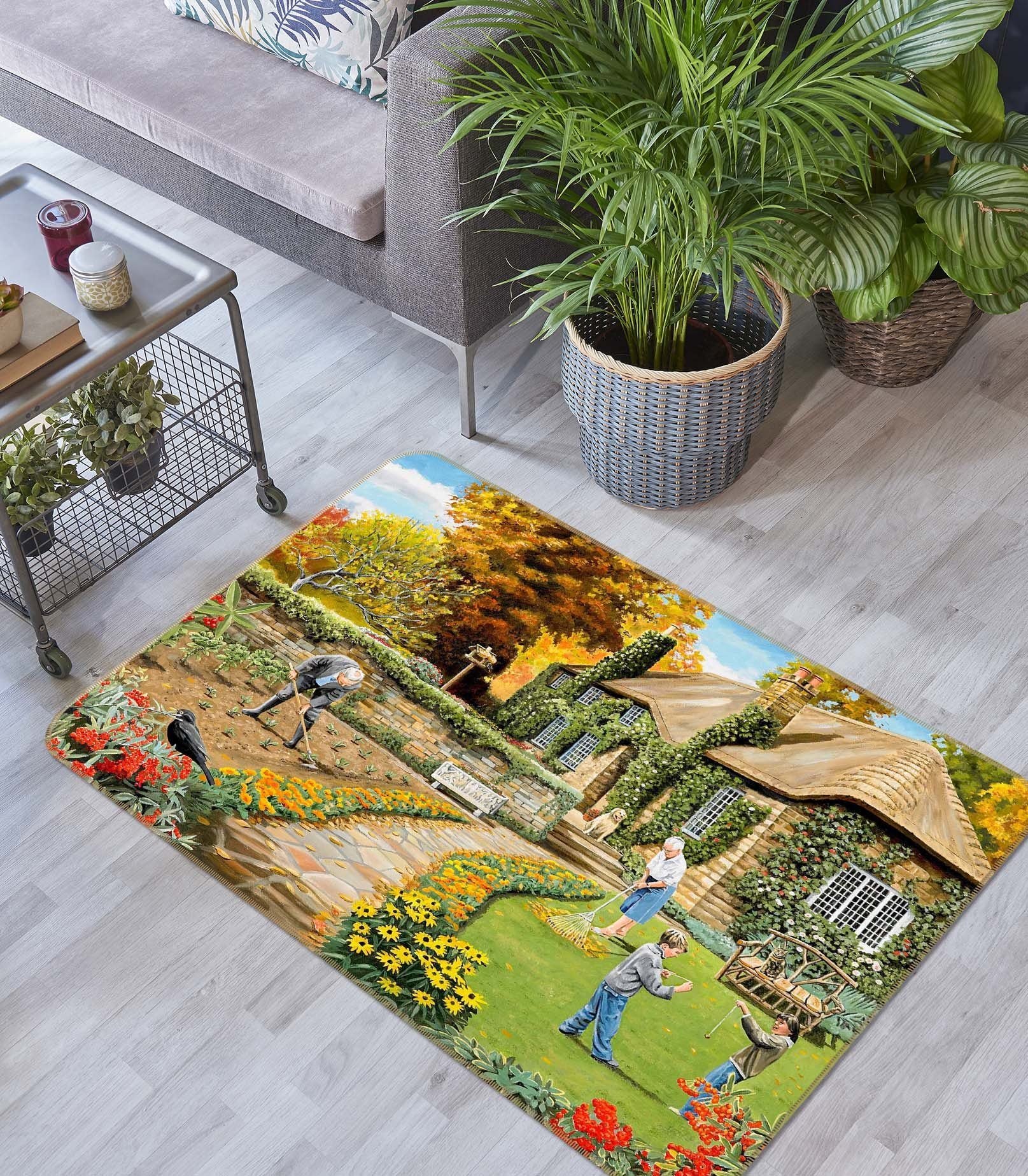 3D Autumn Garden 1055 Trevor Mitchell Rug Non Slip Rug Mat Mat AJ Creativity Home 