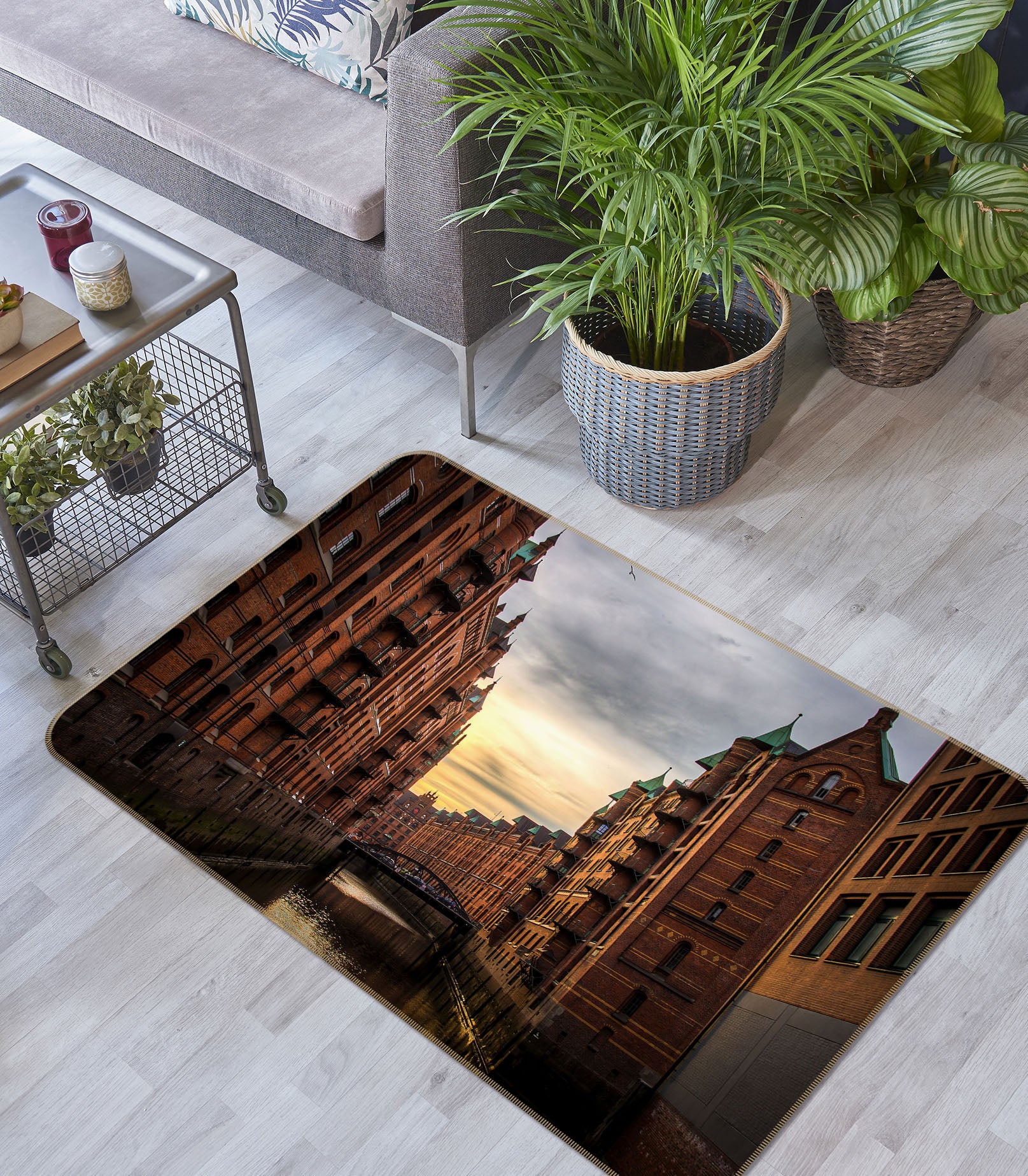 3D River Building 35197 Non Slip Rug Mat