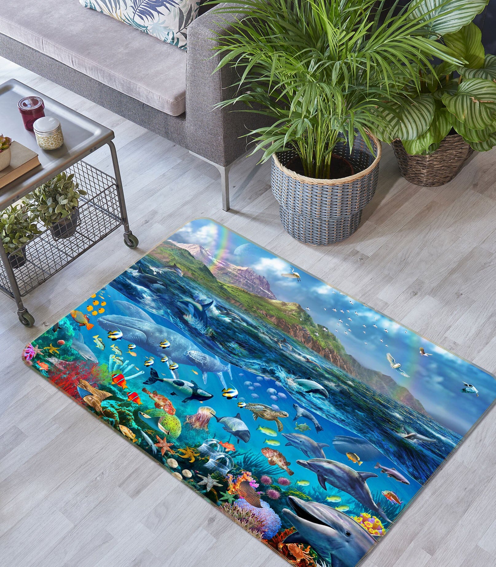 3D Marine Dolphin 1059 Adrian Chesterman Rug Non Slip Rug Mat Mat AJ Creativity Home 