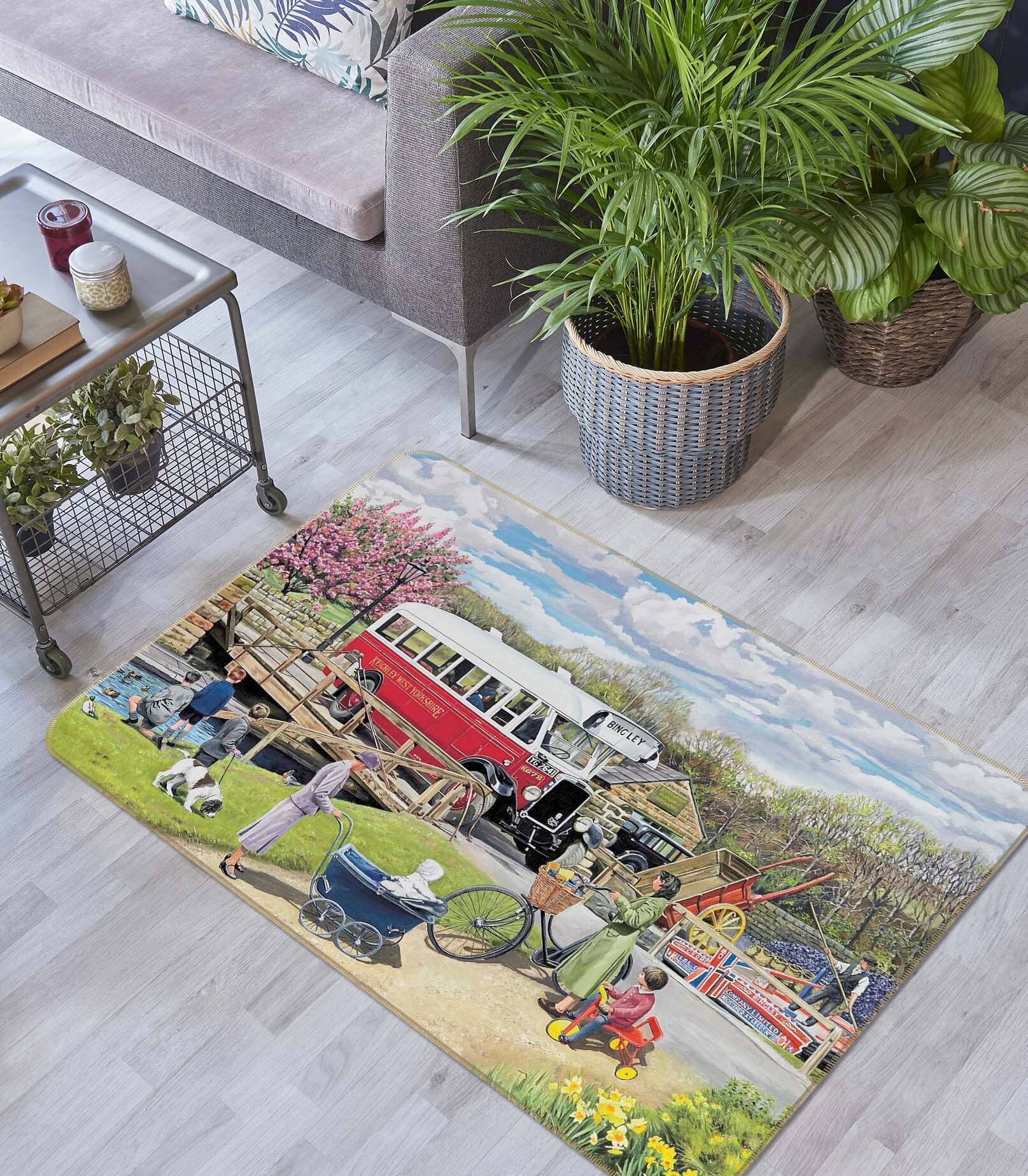 3D The Old Swing Bridge 1113 Trevor Mitchell Rug Non Slip Rug Mat Mat AJ Creativity Home 