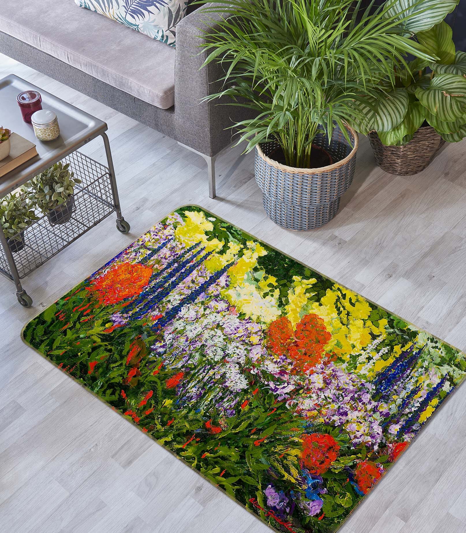 3D Colored Flowers 1043 Allan P. Friedlander Rug Non Slip Rug Mat Mat AJ Creativity Home 