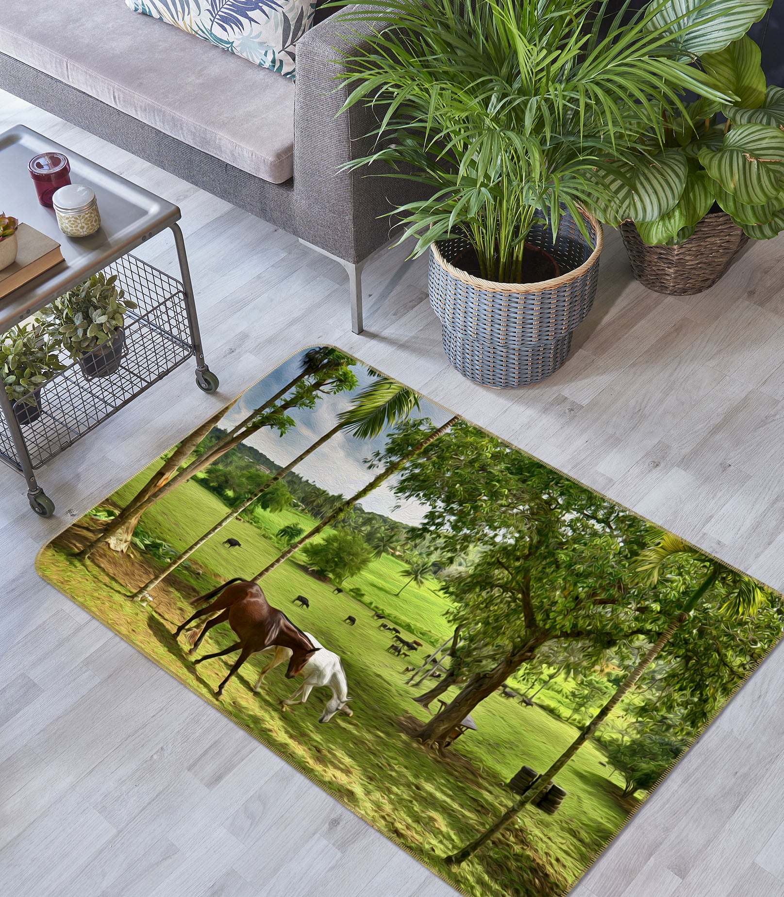 3D Tree Horse 35139 Non Slip Rug Mat