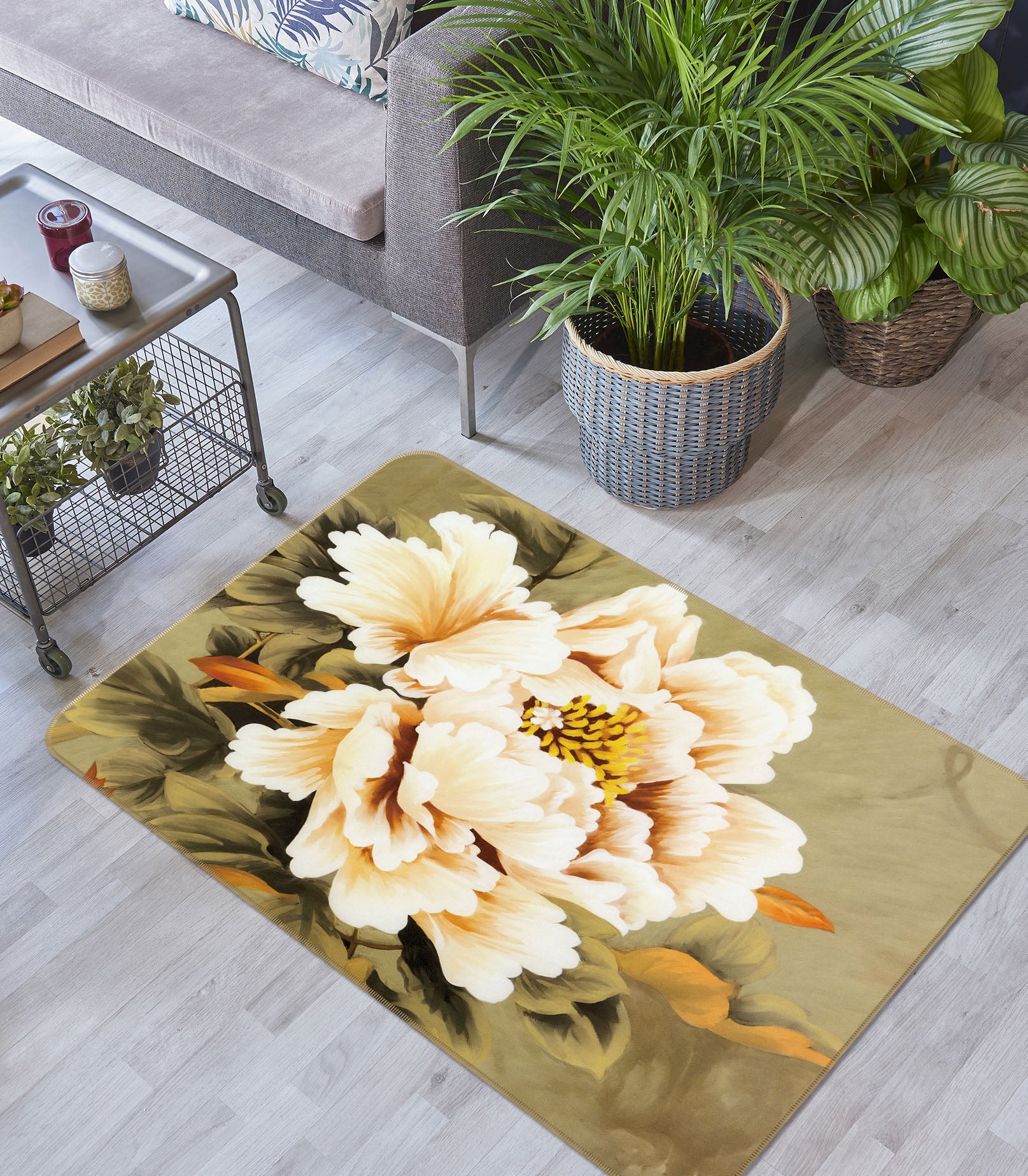 3D Flowers 32039 Non Slip Rug Mat