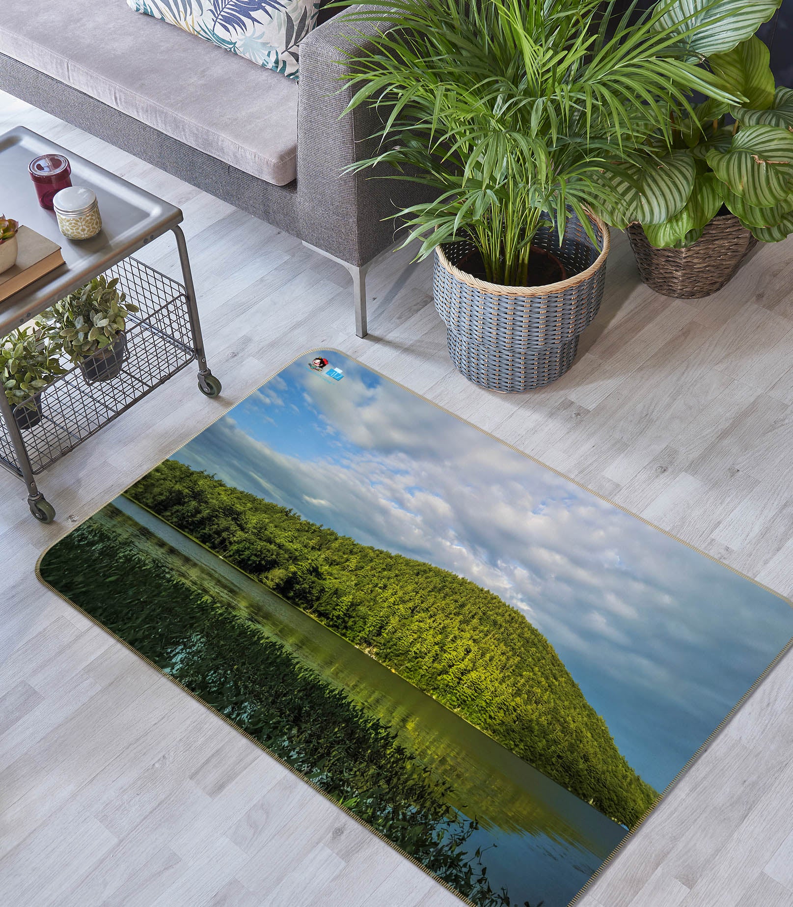 3D Lawn Lake 85057 Jerry LoFaro Rug Non Slip Rug Mat