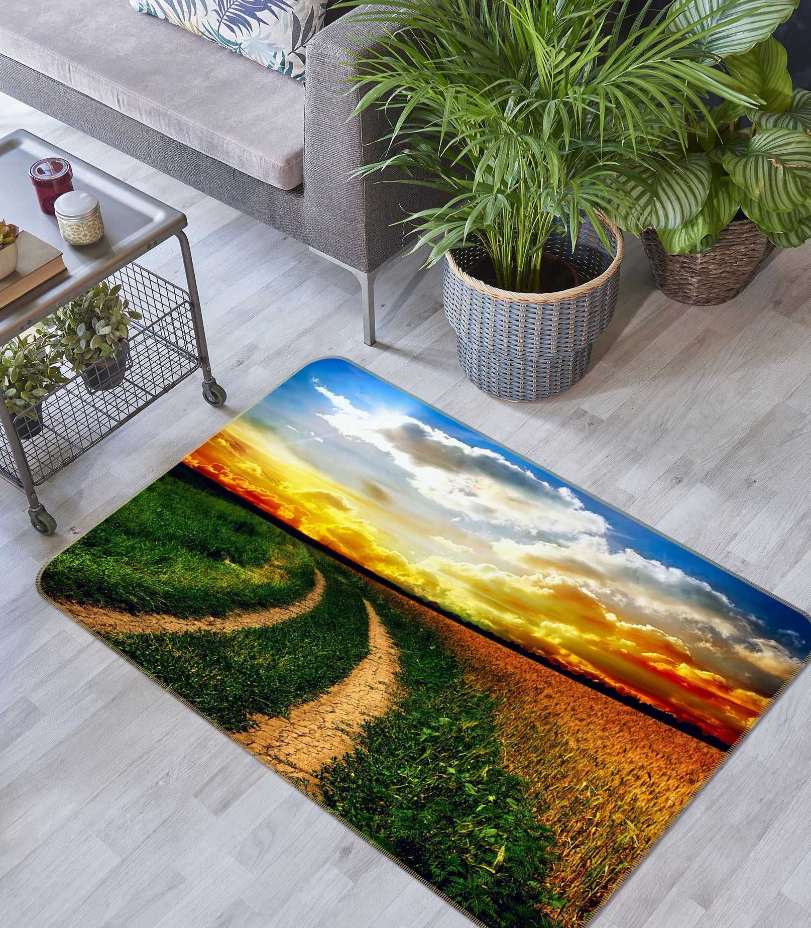 3D Country Road 27106 Non Slip Rug Mat