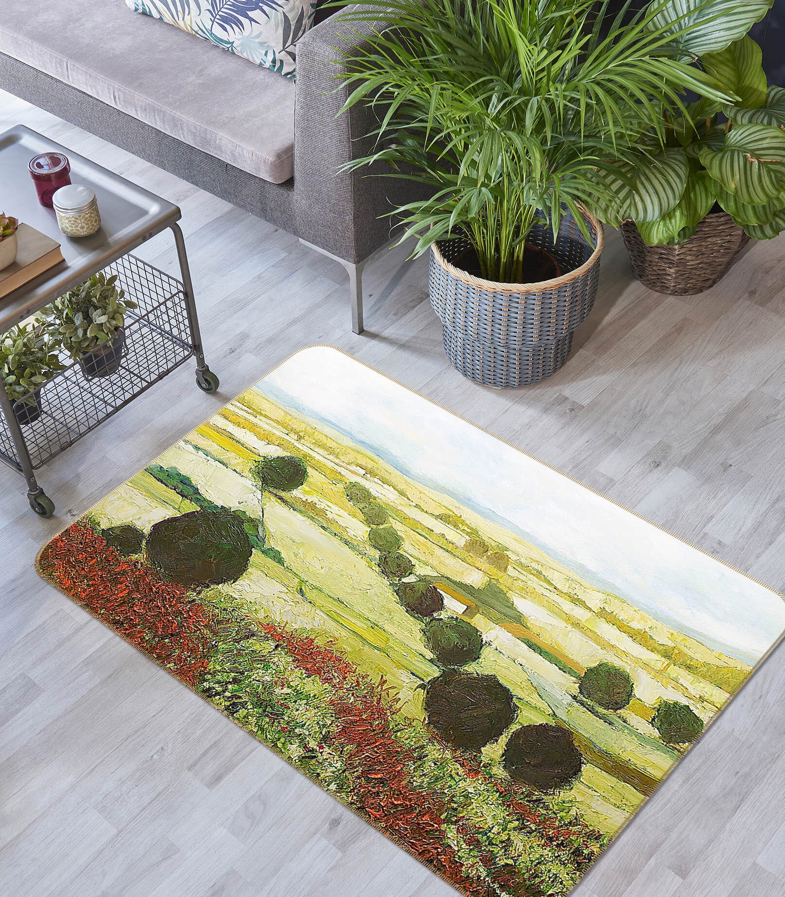 3D Wildflower Valley 1007 Allan P. Friedlander Rug Non Slip Rug Mat Mat AJ Creativity Home 