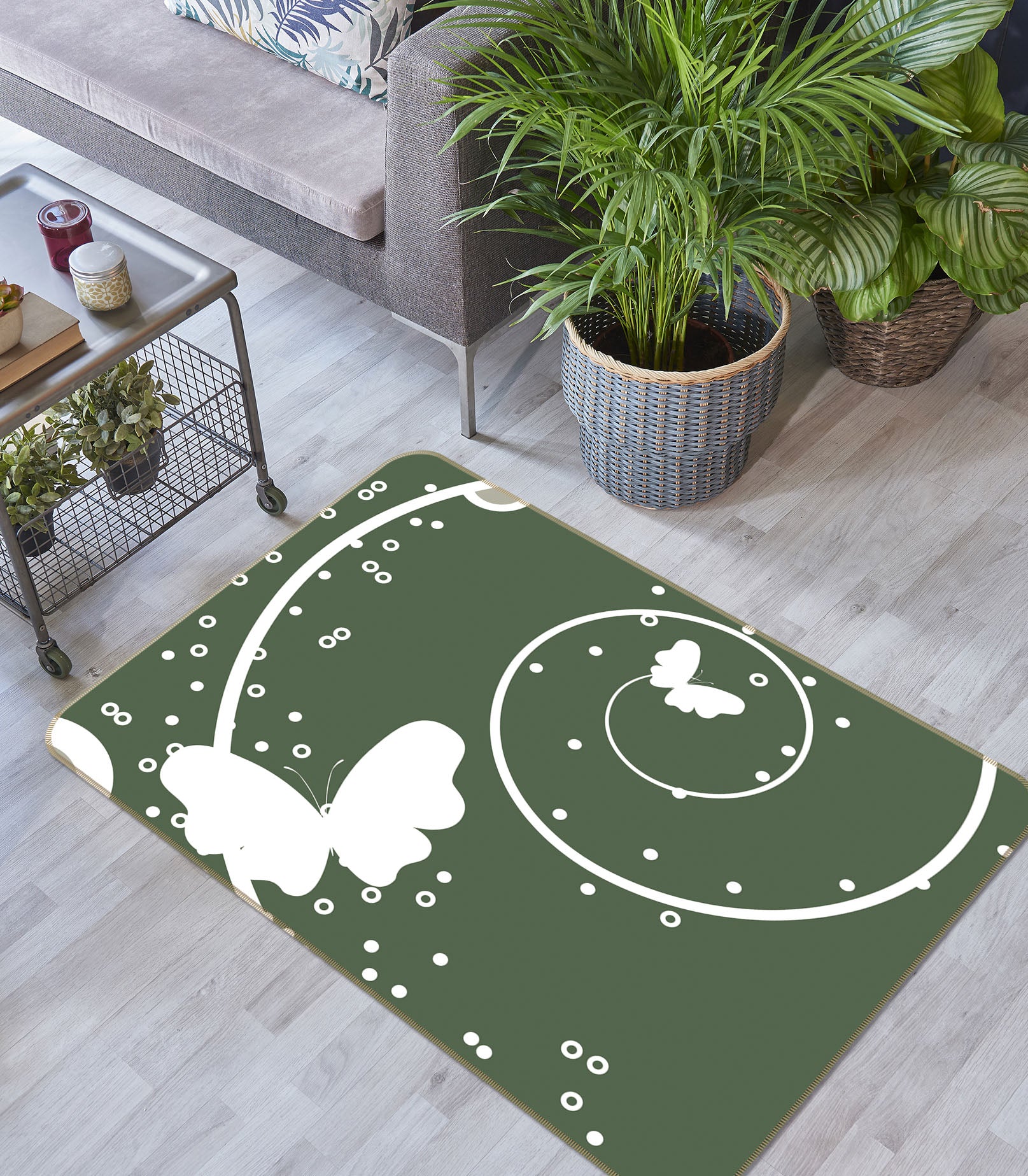3D Butterfly Pattern 36049 Non Slip Rug Mat