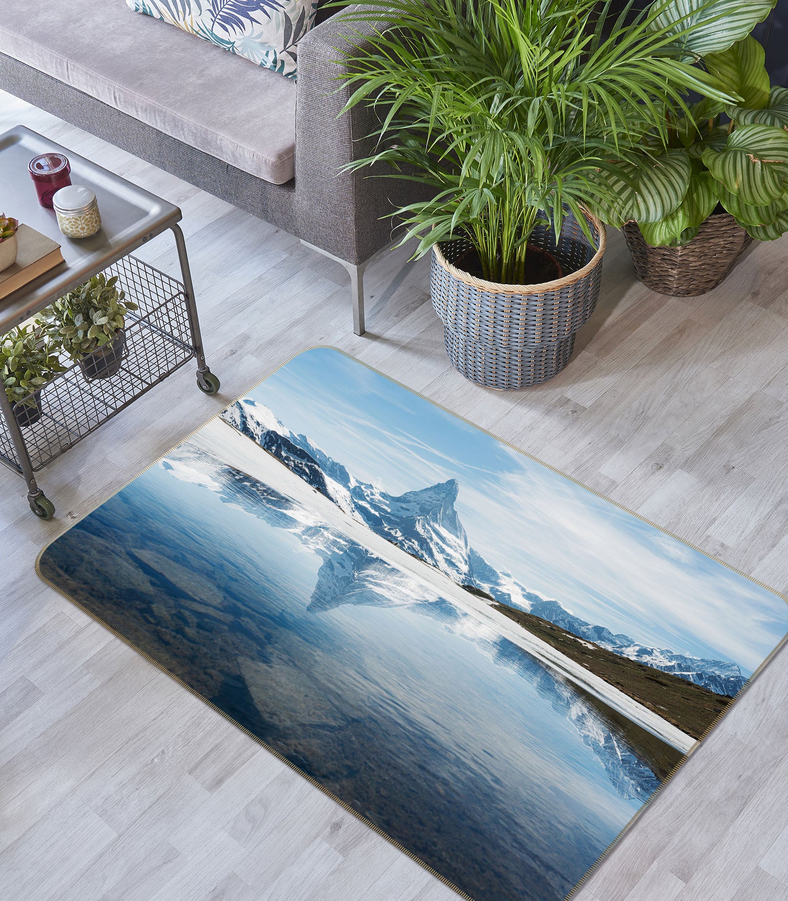 3D Iceberg Lake Water 31019 Non Slip Rug Mat
