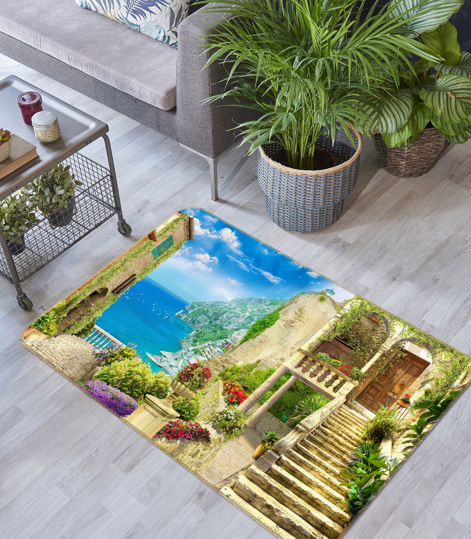 3D House Stairs 34109 Non Slip Rug Mat