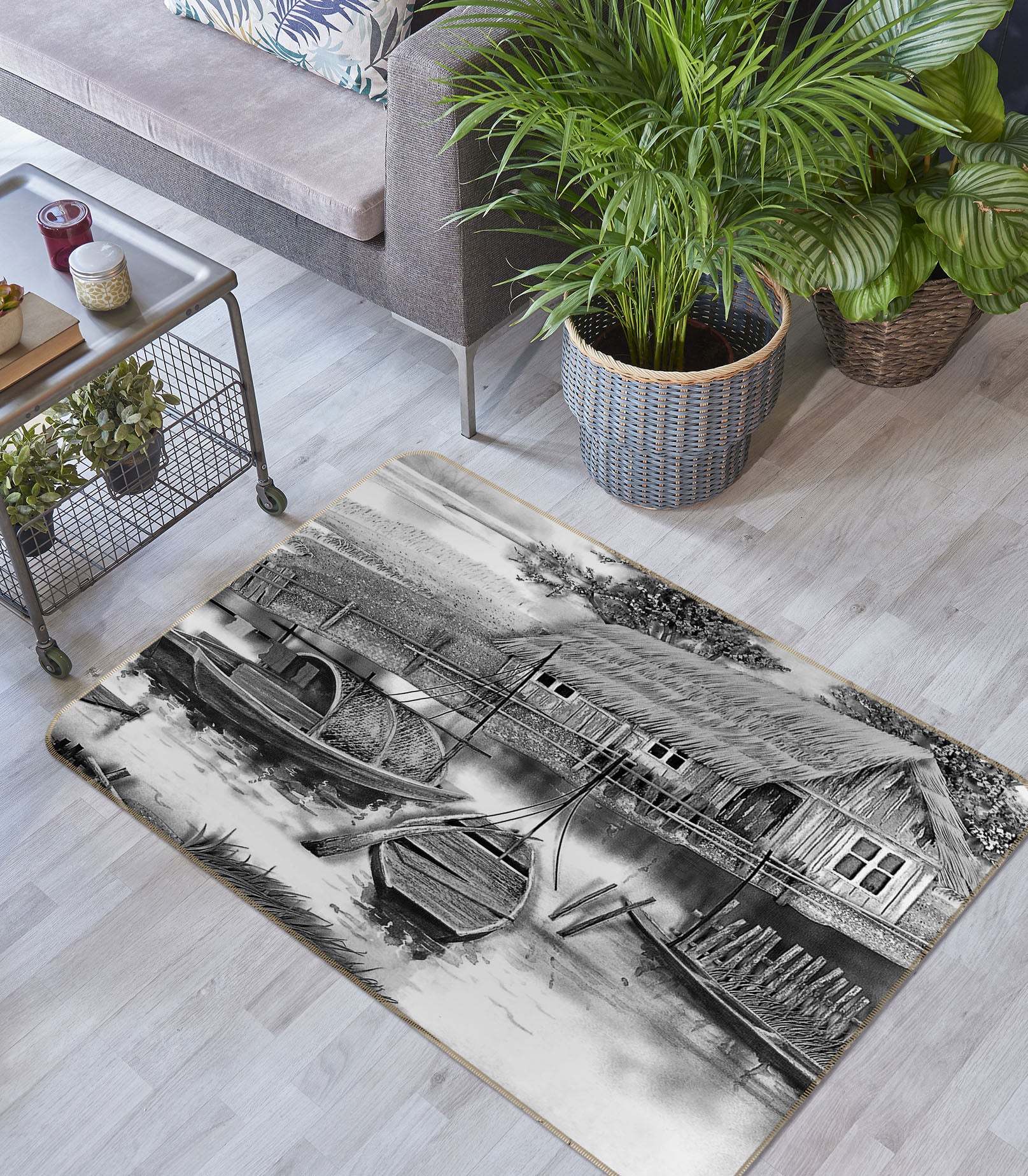 3D Ferry River 32013 Non Slip Rug Mat