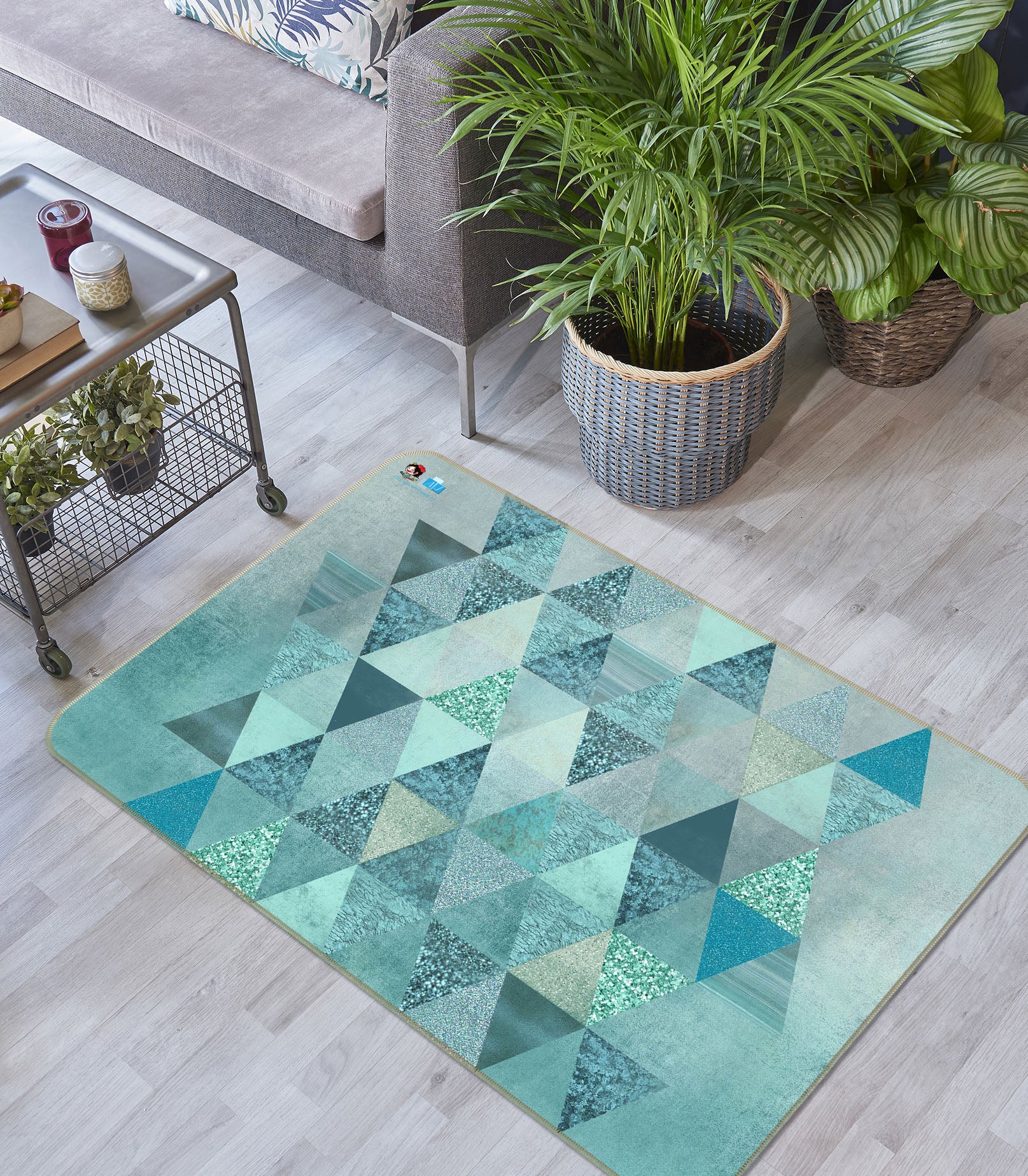 3D Triangle Pattern 83010 Andrea haase Rug Non Slip Rug Mat