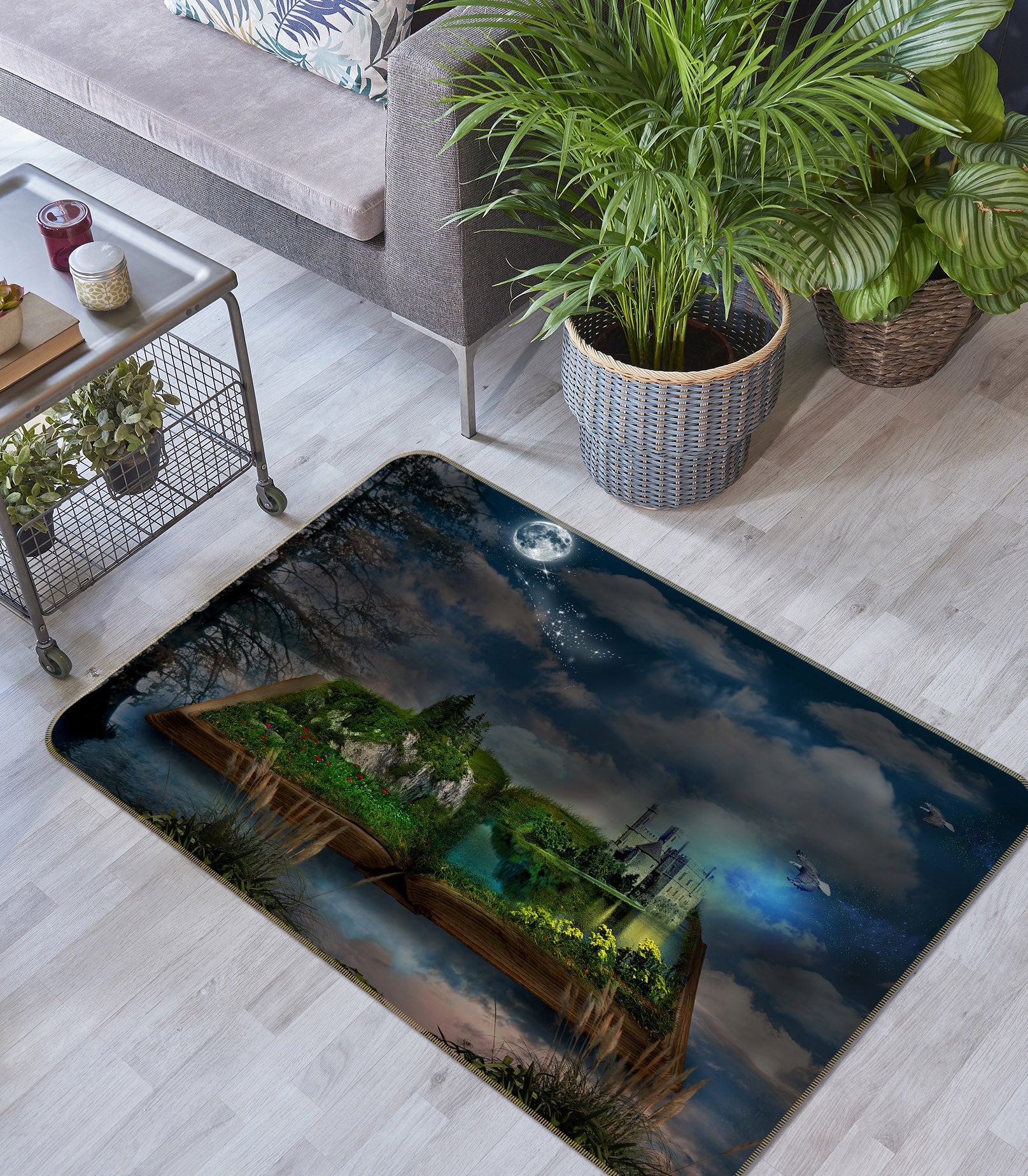 3D Island In The Book 36110 Non Slip Rug Mat