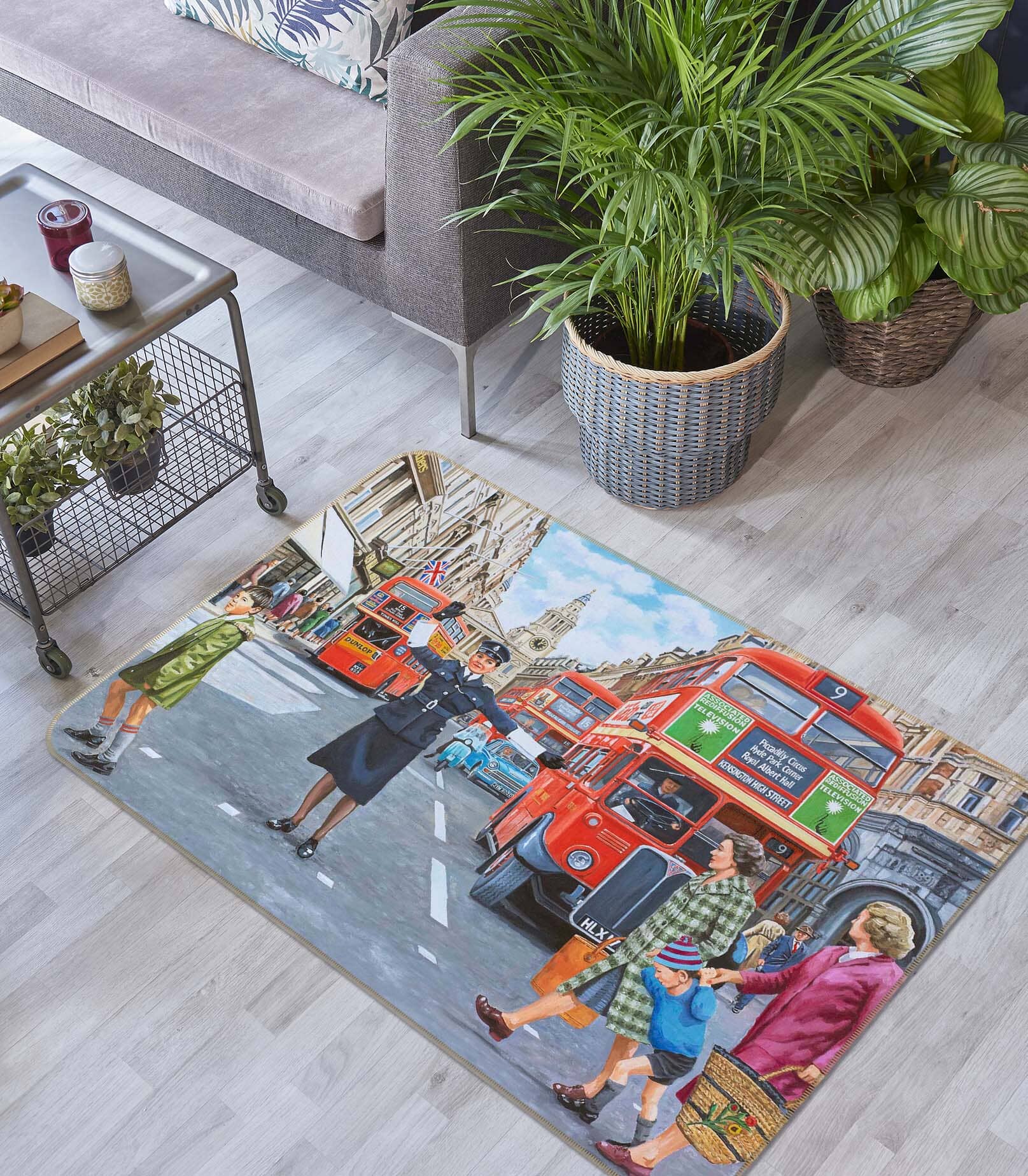 3D WPC On Ludgate Hill 1128 Trevor Mitchell Rug Non Slip Rug Mat Mat AJ Creativity Home 