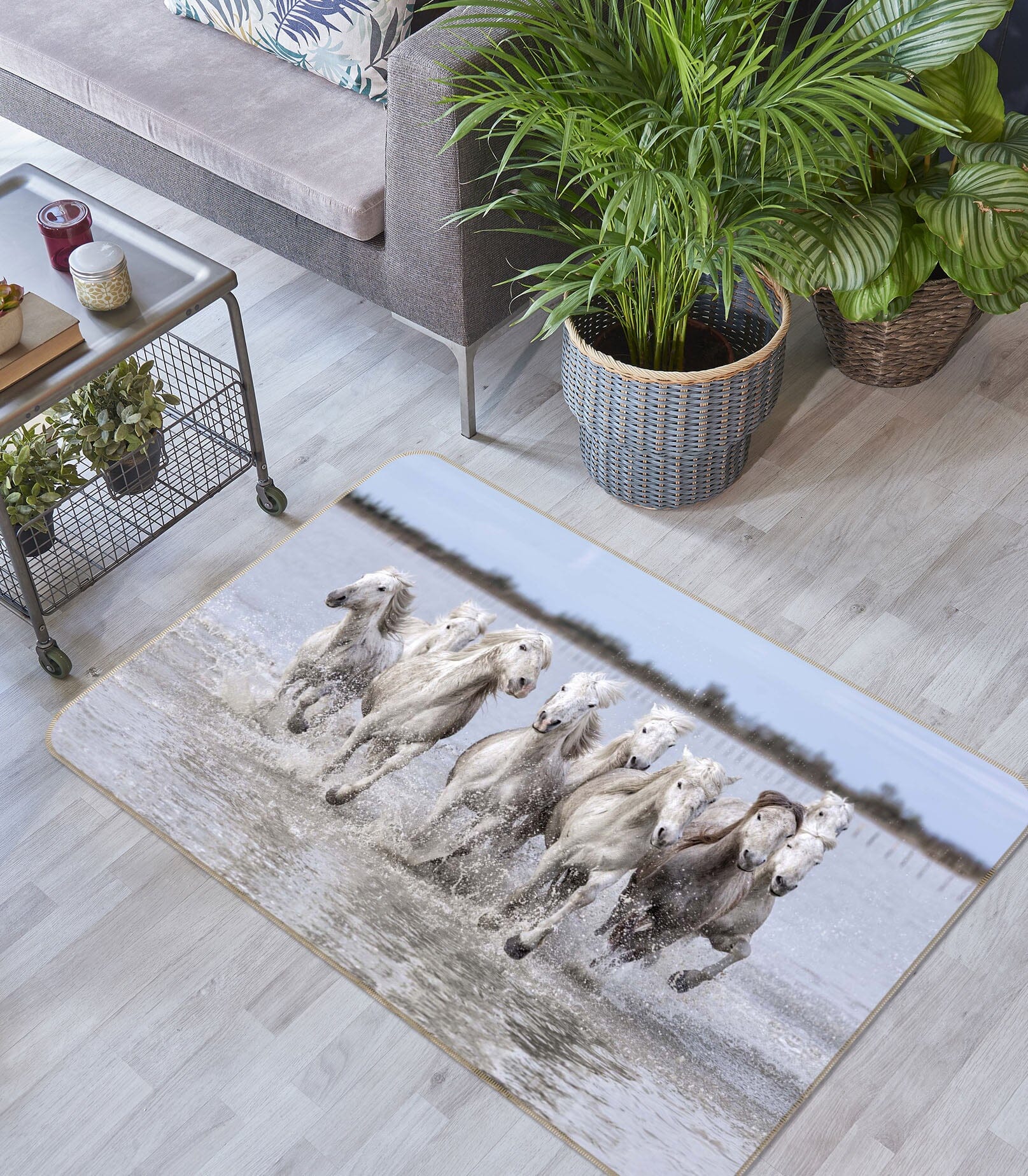 3D Galloping Horses 1078 Marco Carmassi Rug Non Slip Rug Mat Mat AJ Creativity Home 