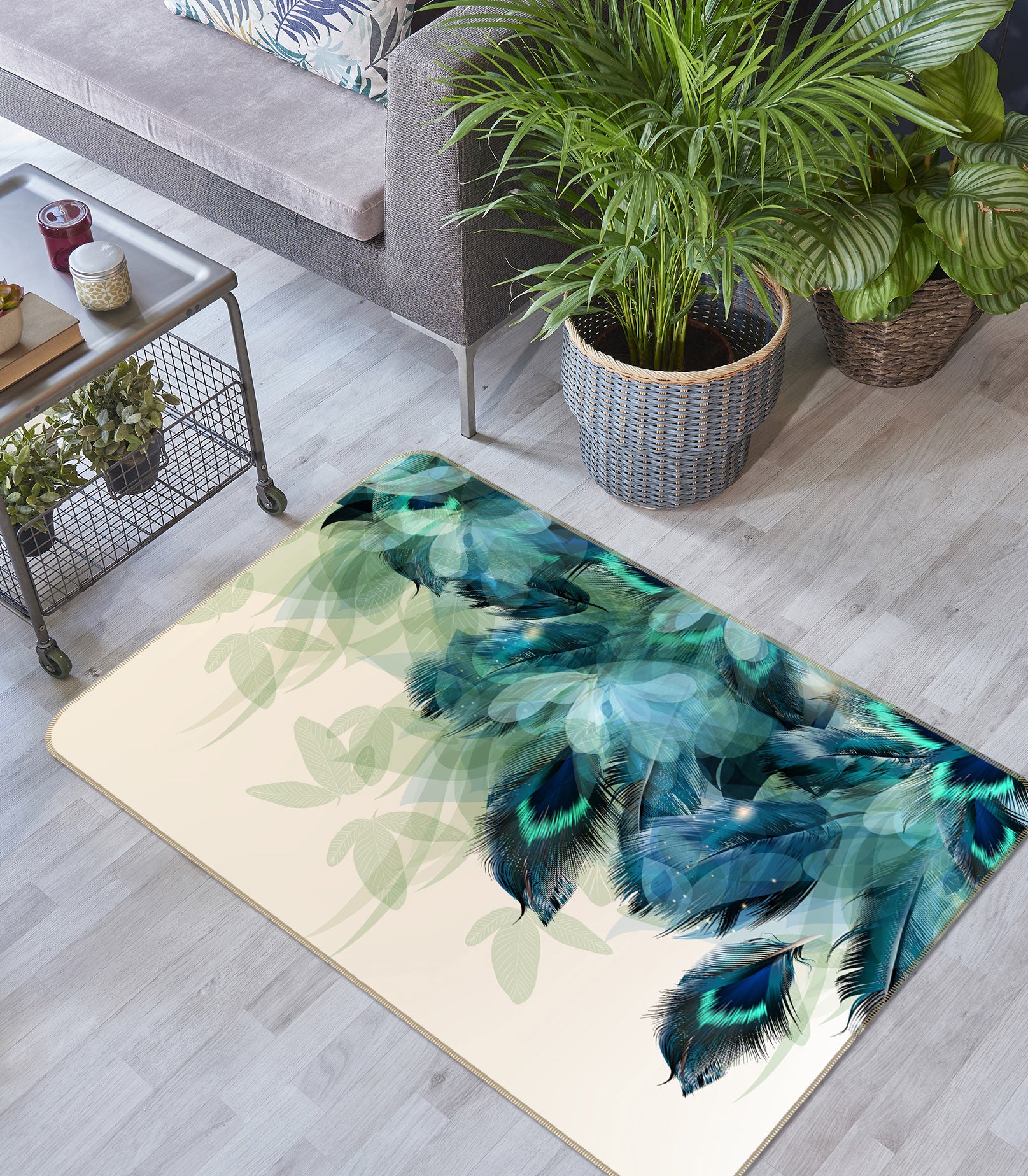 3D Leaves 37050 Non Slip Rug Mat