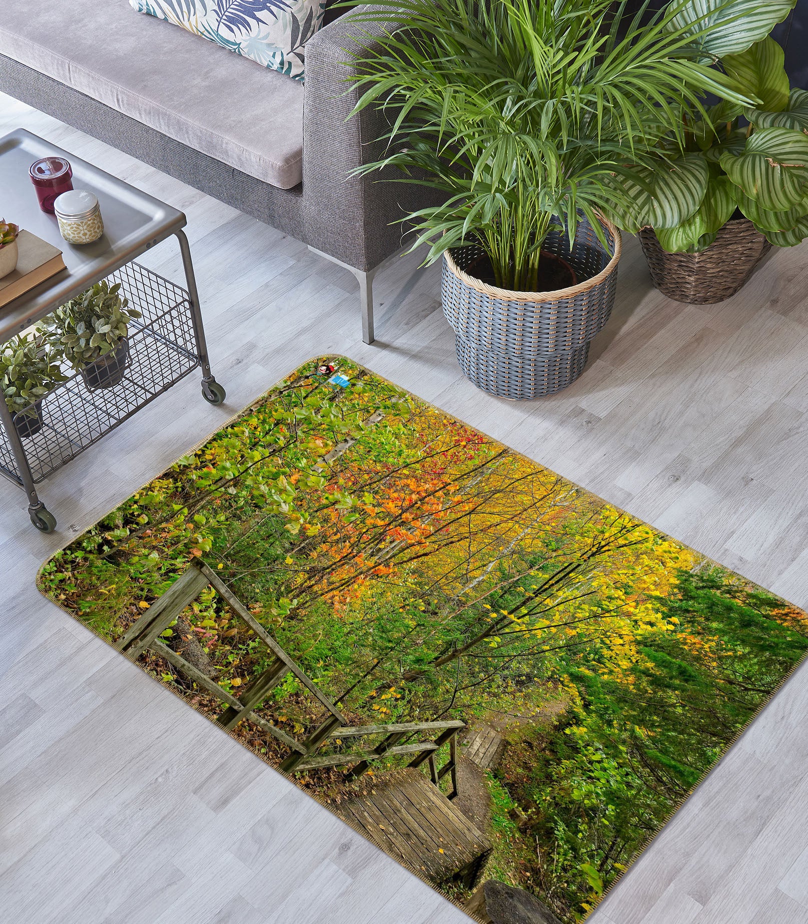 3D Forest Staircase 62044 Kathy Barefield Rug Non Slip Rug Mat