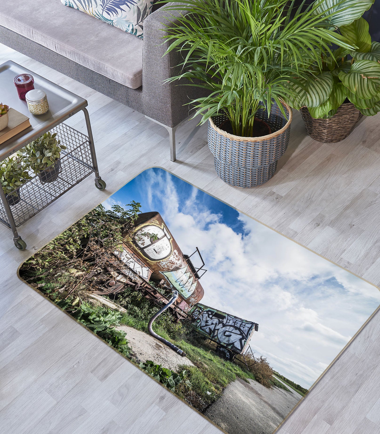 3D Scrap Car 42067 Vehicle Non Slip Rug Mat