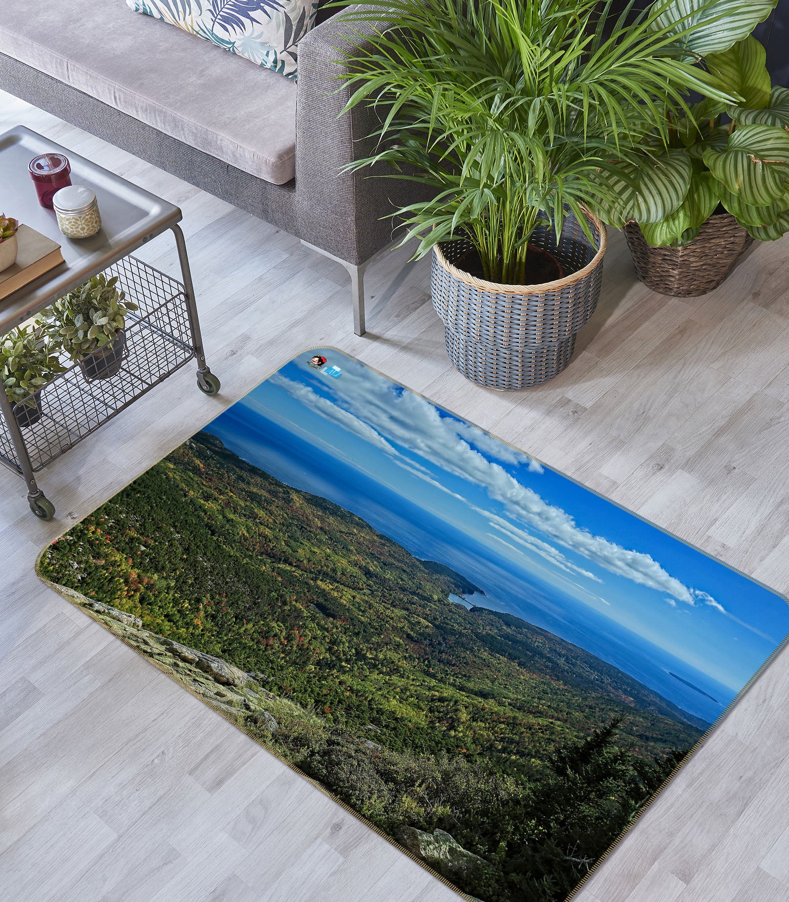 3D Grass Tree Mountain 11190 Kathy Barefield Rug Non Slip Rug Mat