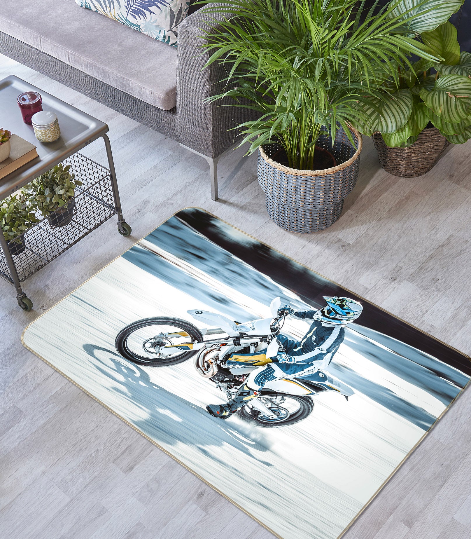 3D Snowmobile  42002 Vehicle Non Slip Rug Mat