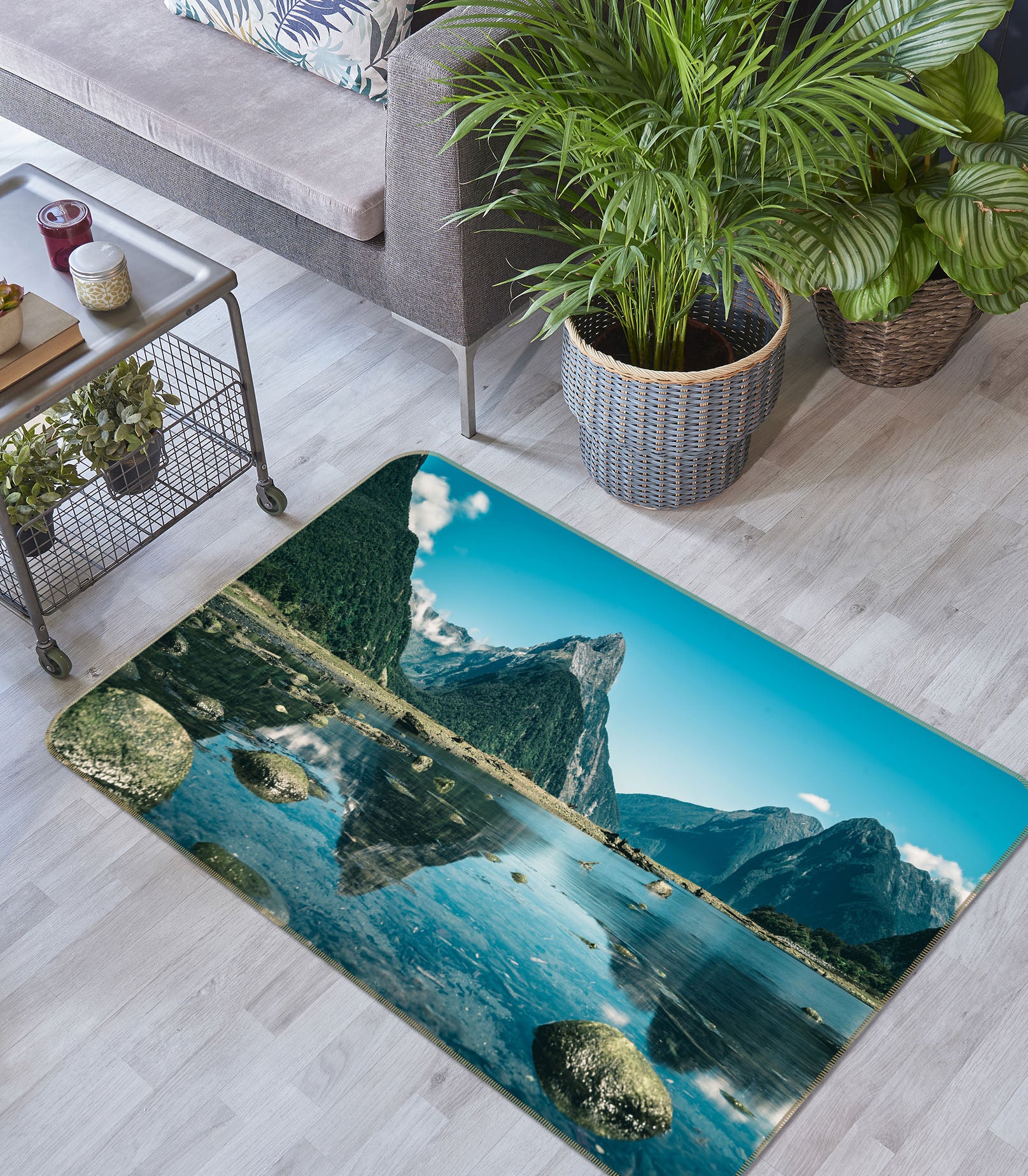 3D Mountains 29173 Non Slip Rug Mat