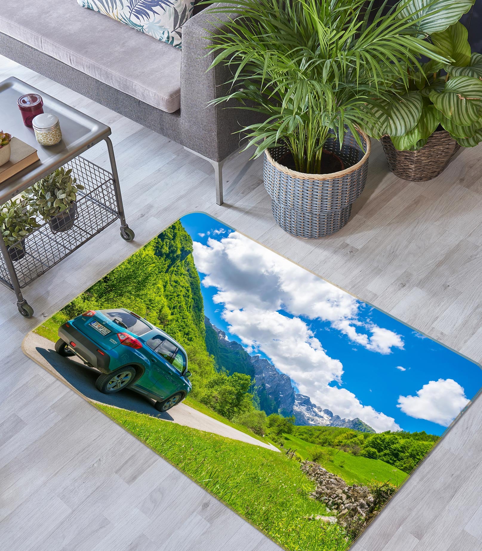 3D Grass Sky 67240 Vehicle Non Slip Rug Mat