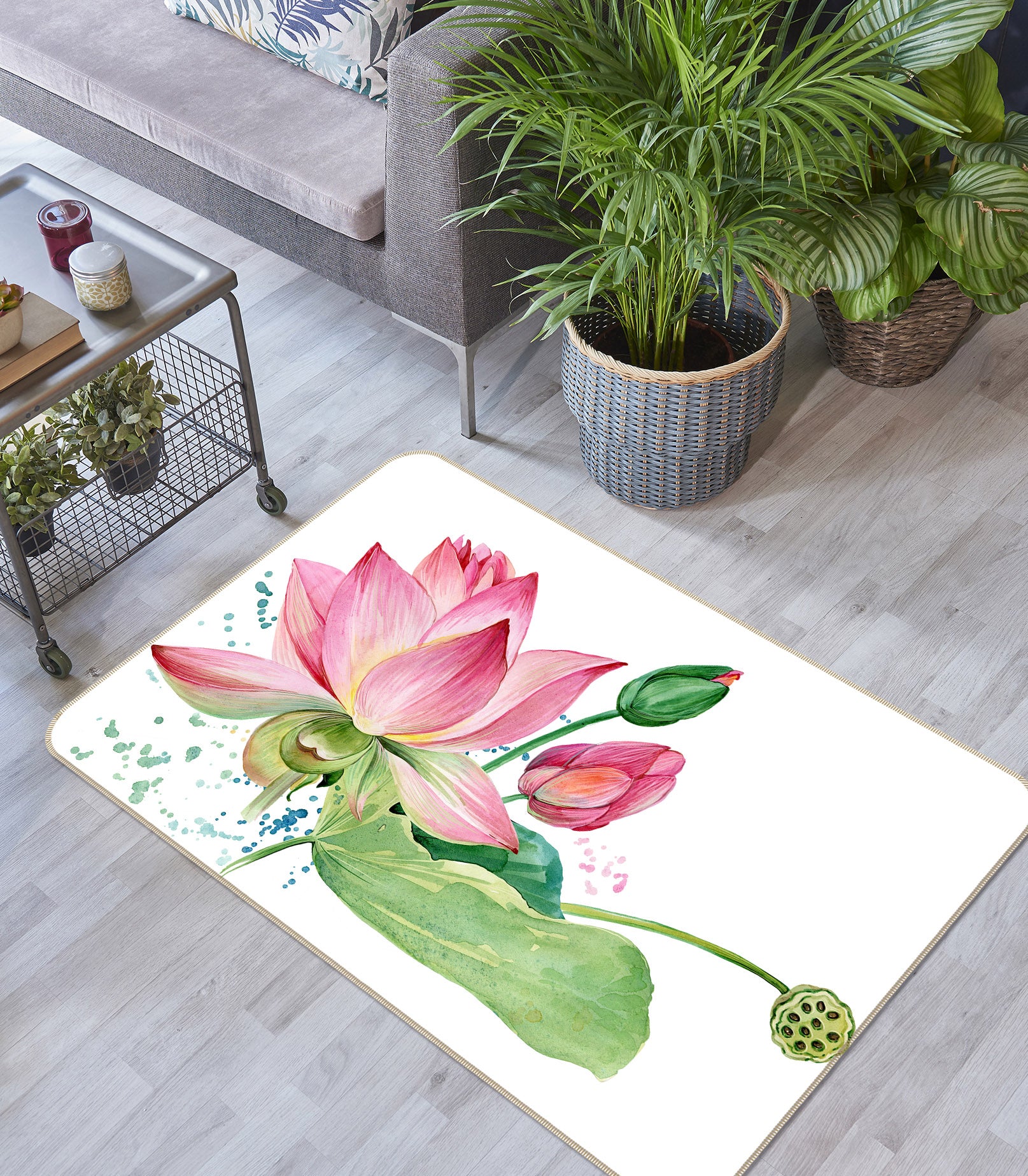 3D Lotus 36068 Non Slip Rug Mat