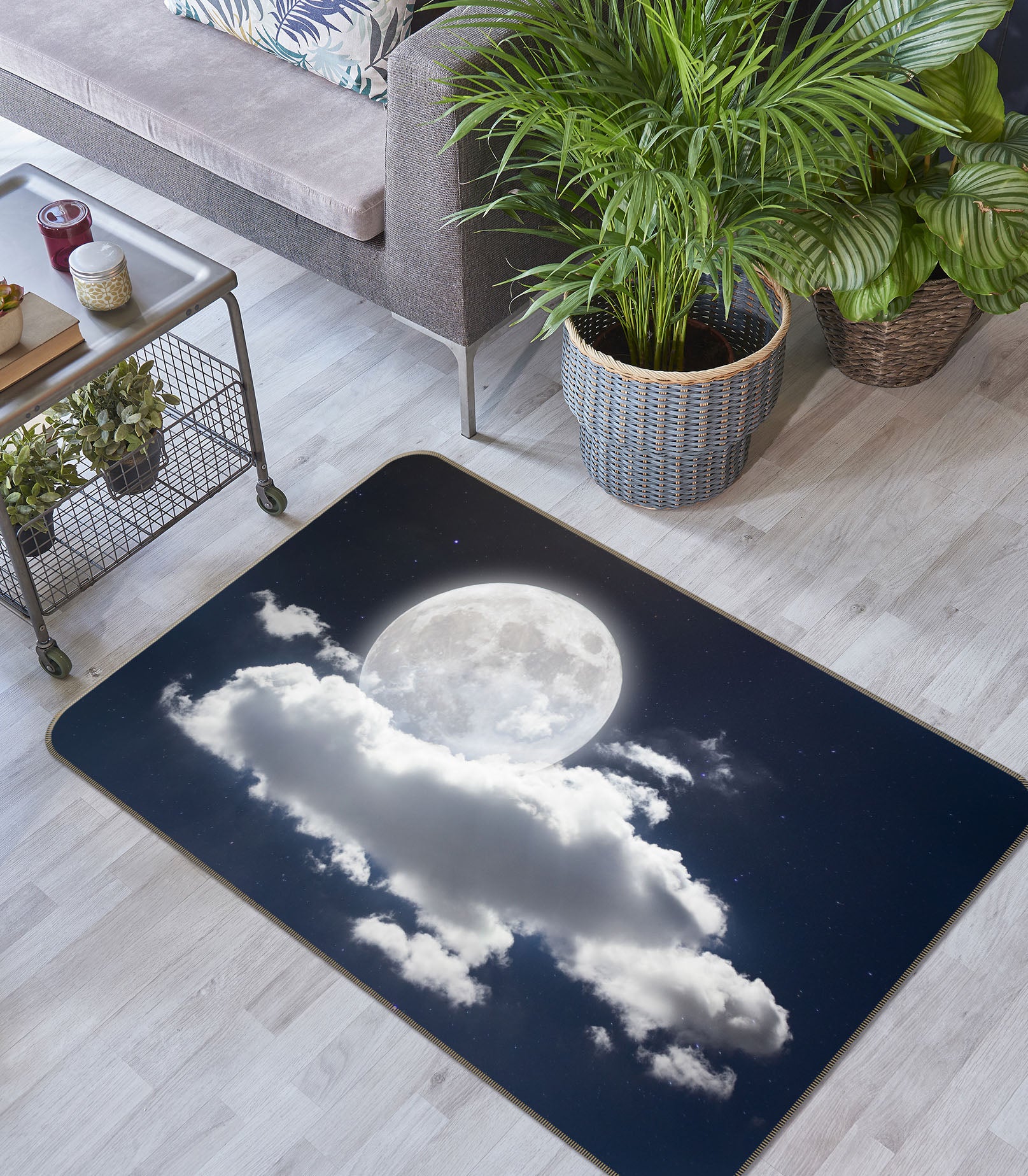 3D Moon Cloud 35111 Non Slip Rug Mat