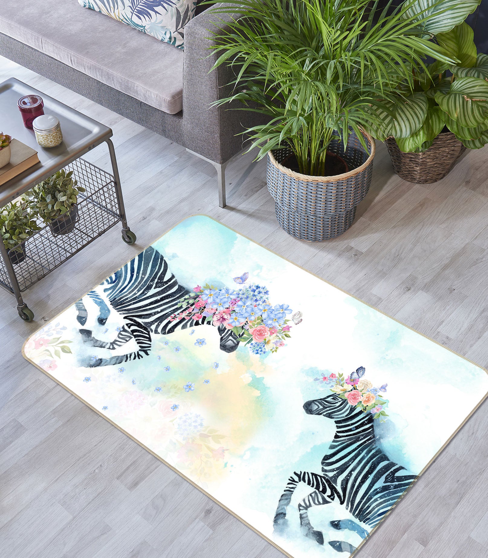 3D Zebra 29117 Non Slip Rug Mat