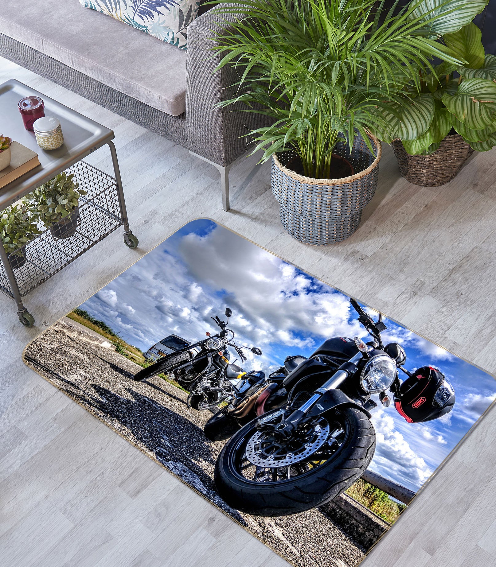 3D Motorcycle 68063 Vehicle Non Slip Rug Mat