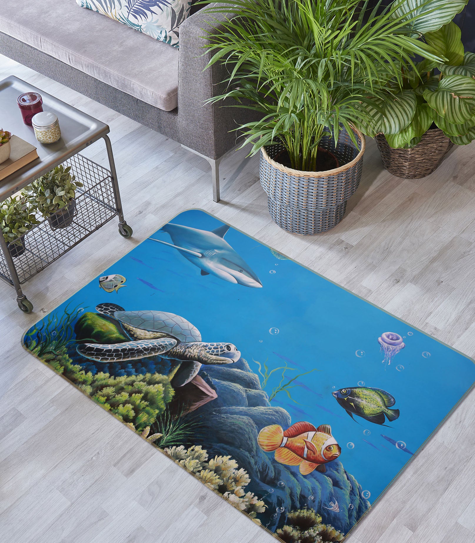 3D Sea Fish 35157 Non Slip Rug Mat