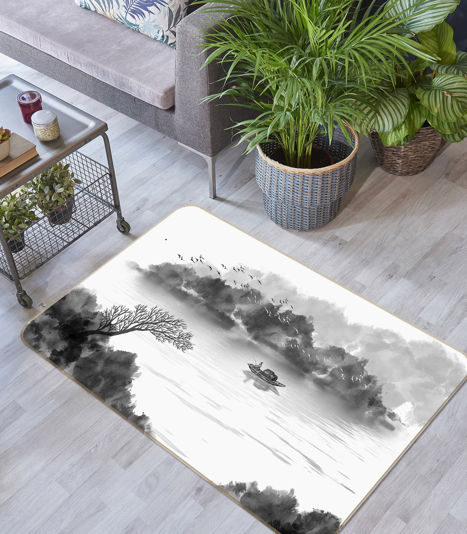 3D Ink River 34028 Non Slip Rug Mat